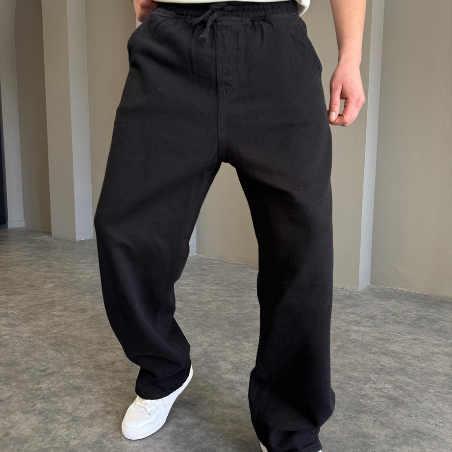 Beyaz Gabardin Baggy Pantolon