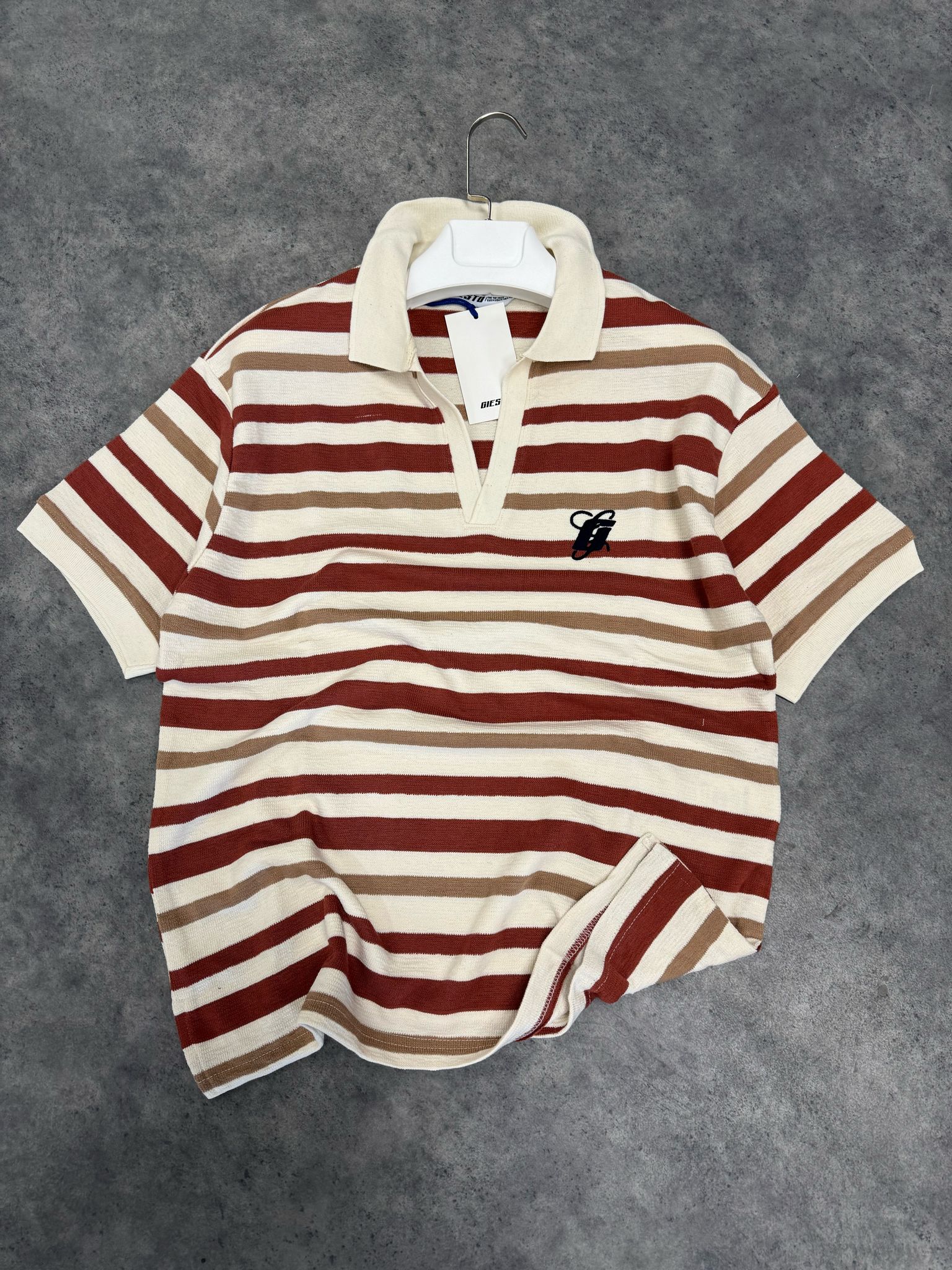 Çizgili Polo Yaka T-Shirt