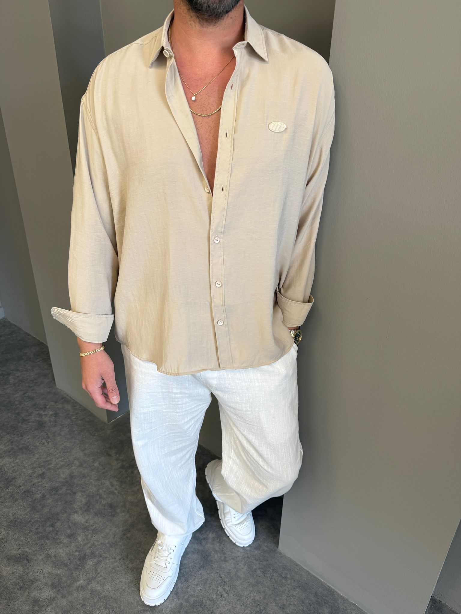 Lacivert Modal Kumaş Gömlek