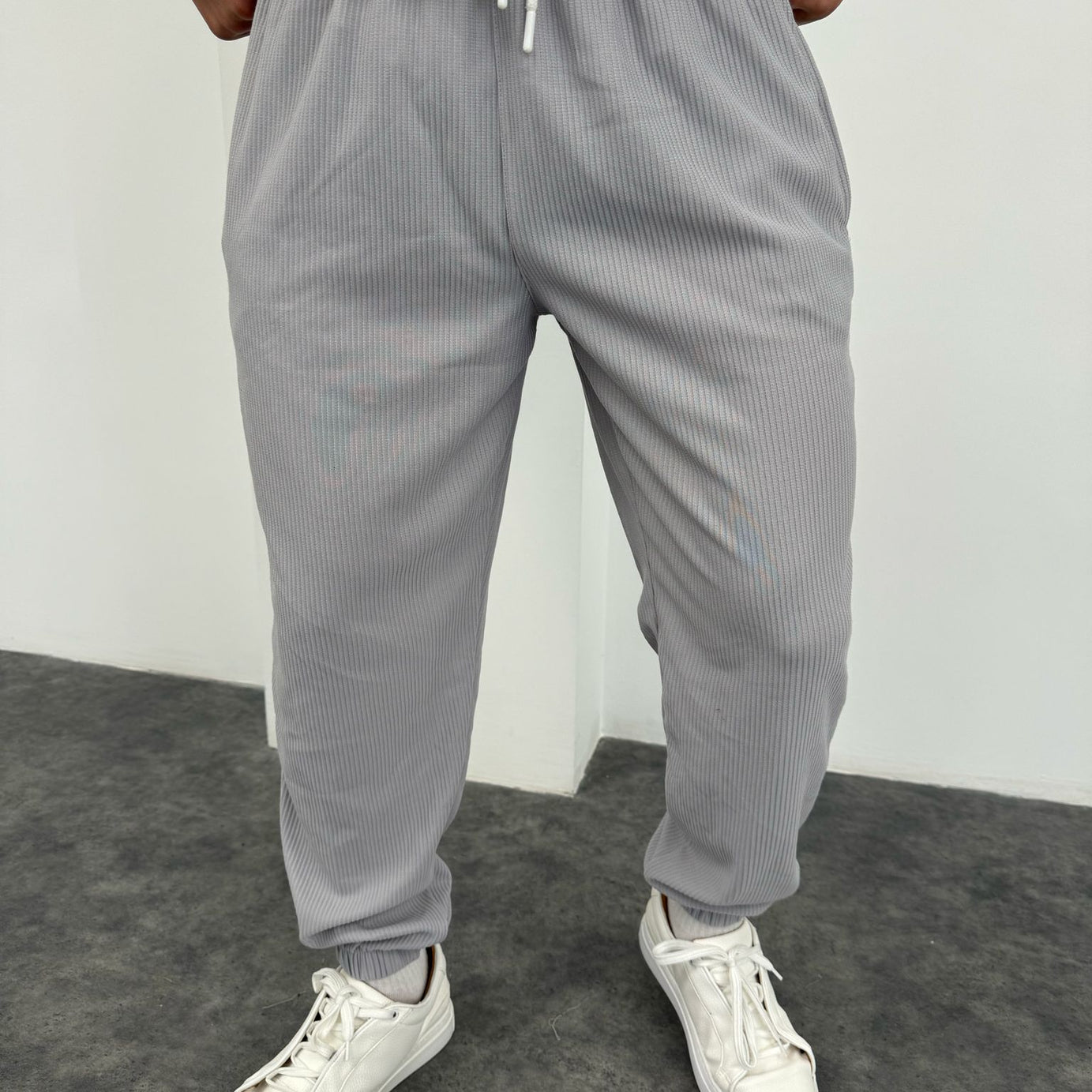 İpli Keten Pantolon