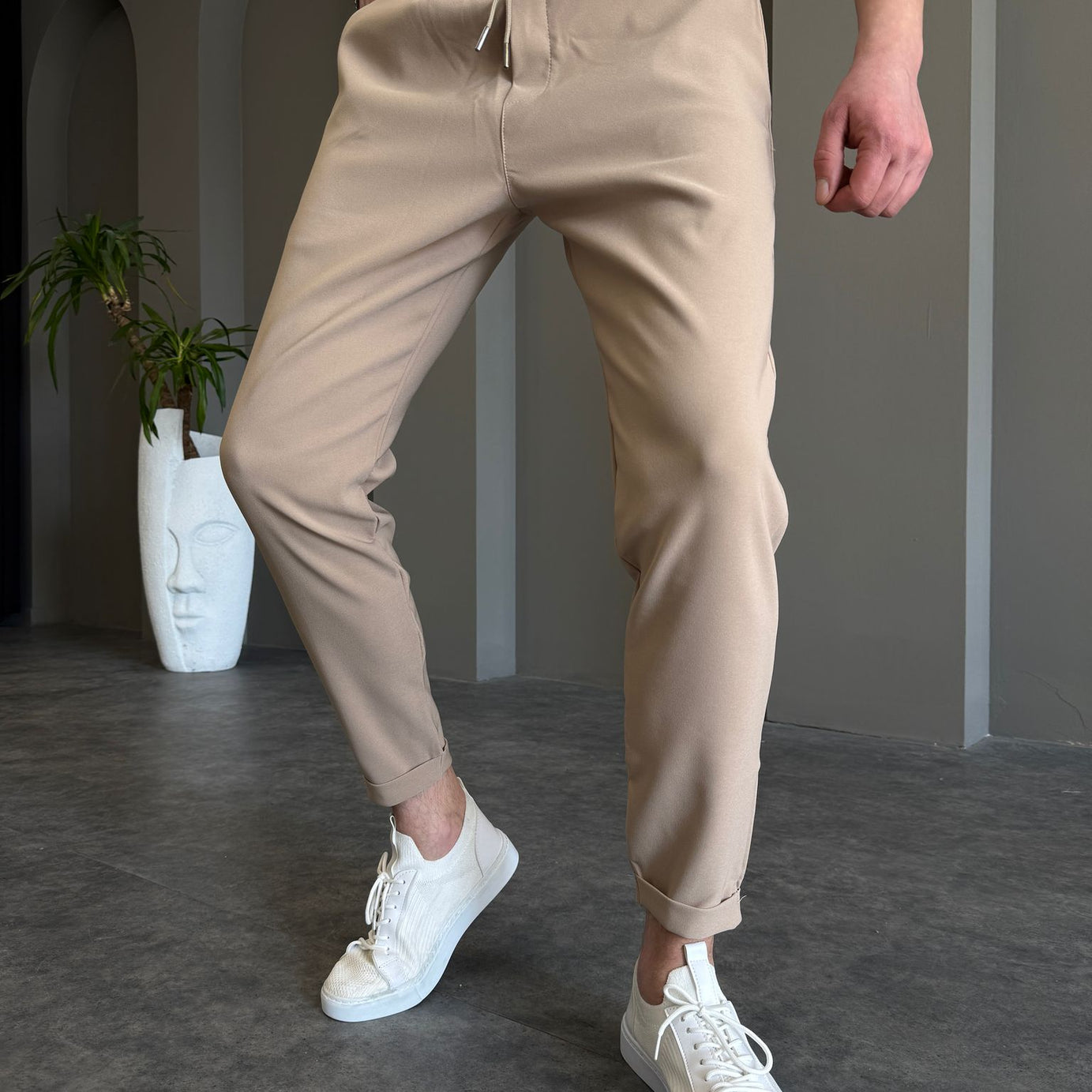 Krem Duble Paça Jogger