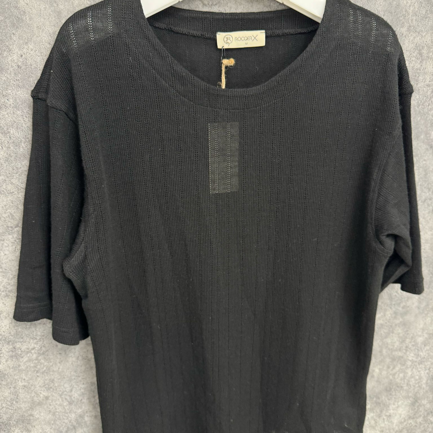 Siyah Bisiklet Yaka T-Shirt