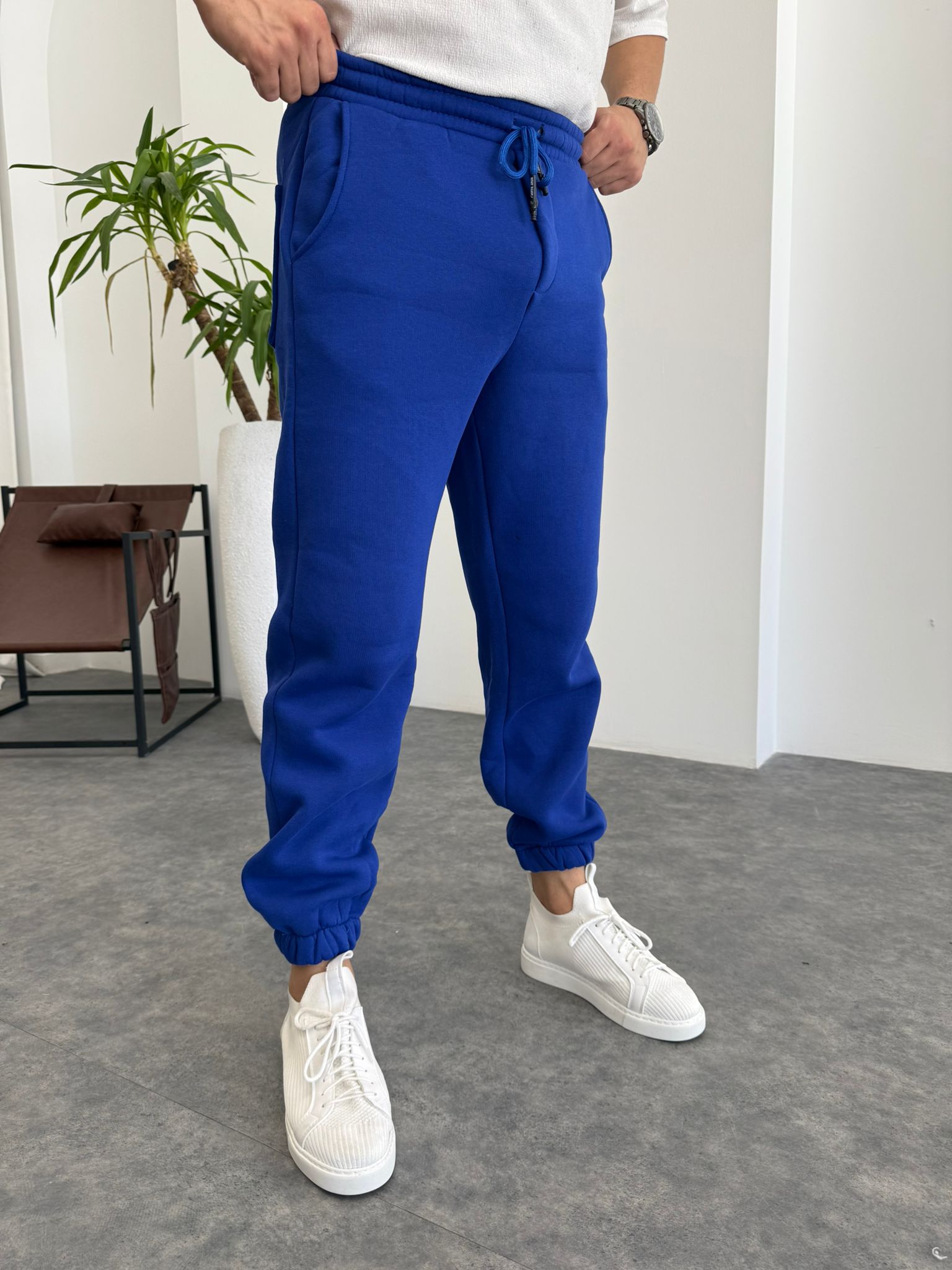 Lacivert Paça Lastikli Jogger