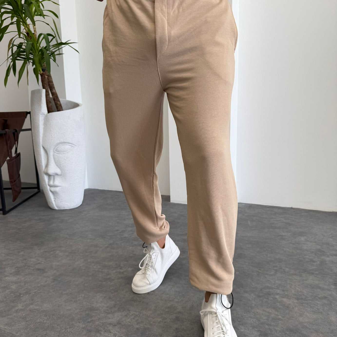 Krem Paça Ayarlanabilir Jogger