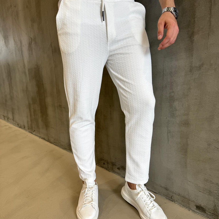 Beyaz Desenli Jogger