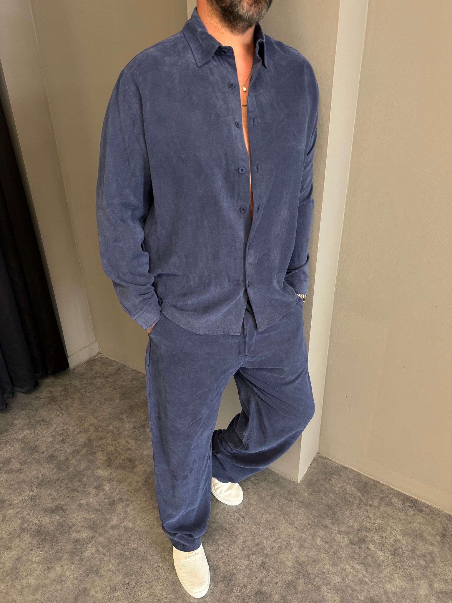 Lacivert Yıkamalı Oysho Takım