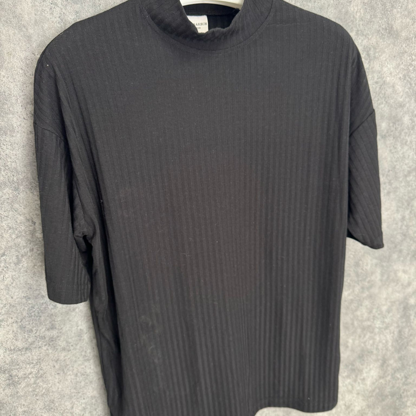 Siyah Balıkçı Yaka T-Shirt