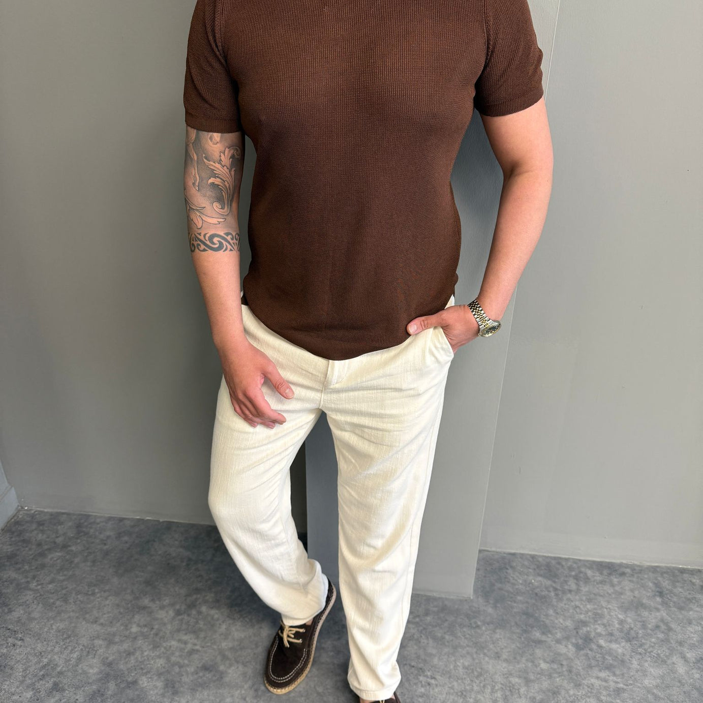 Mint Yeşili Triko T-Shirt