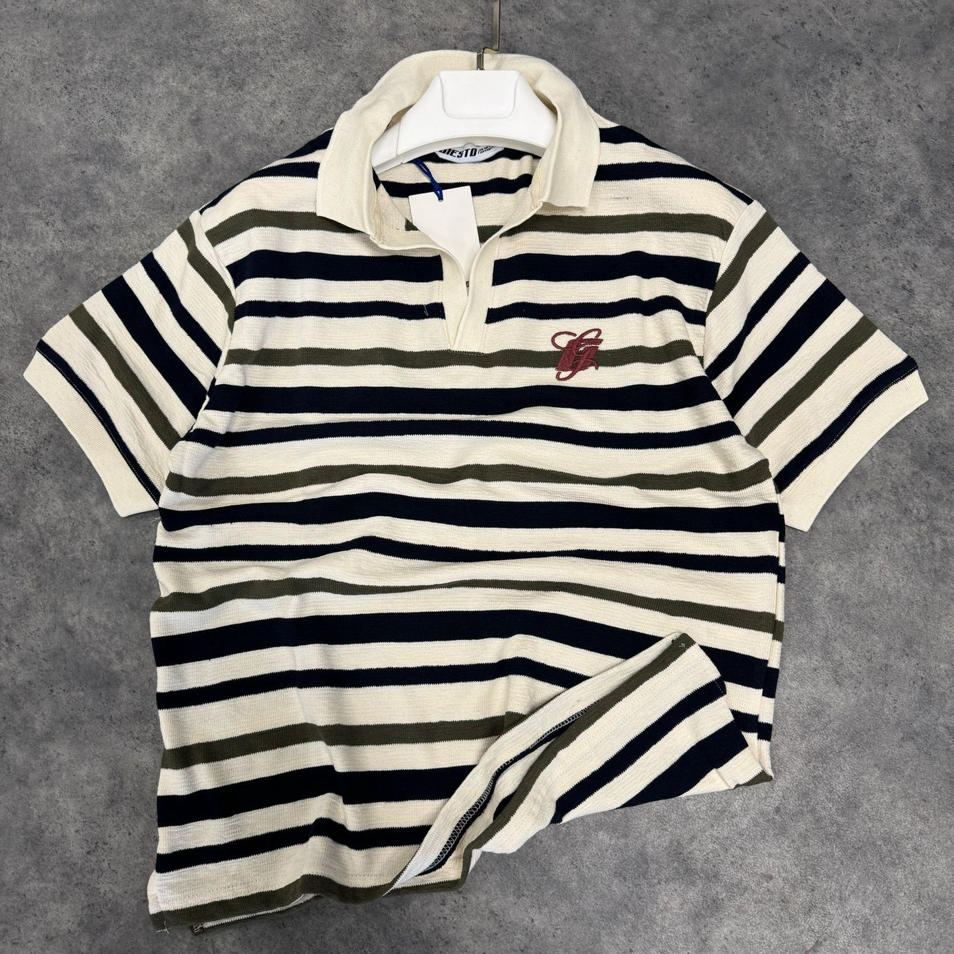 Çizgili Polo Yaka T-Shirt