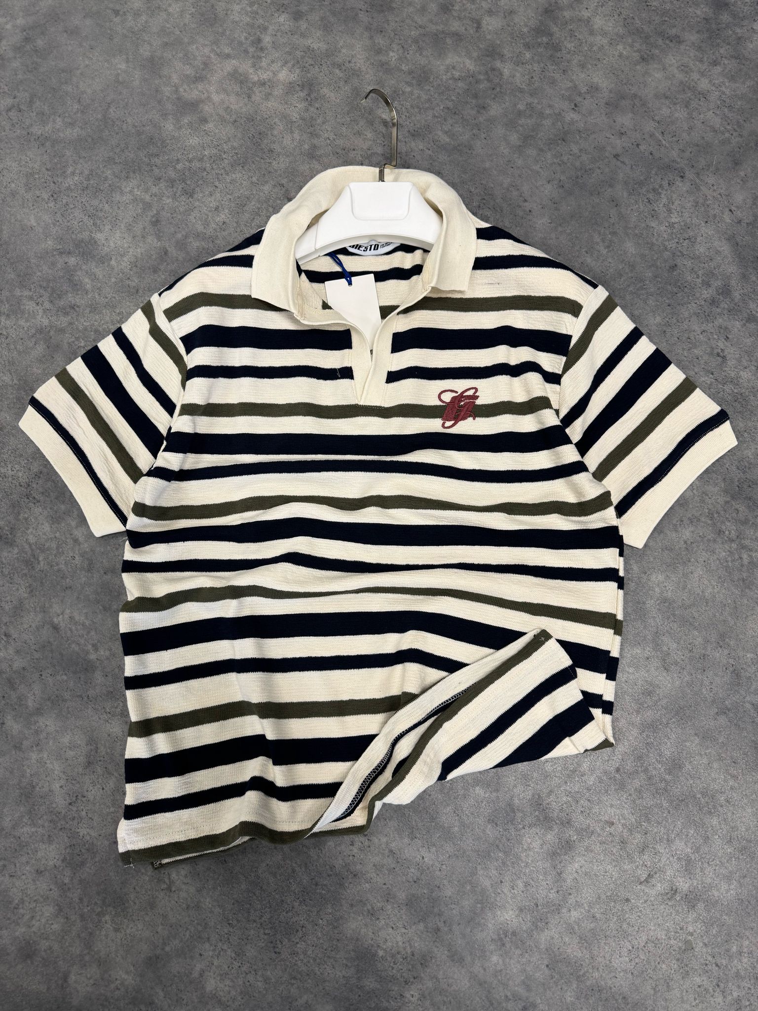 Çizgili Polo Yaka T-Shirt