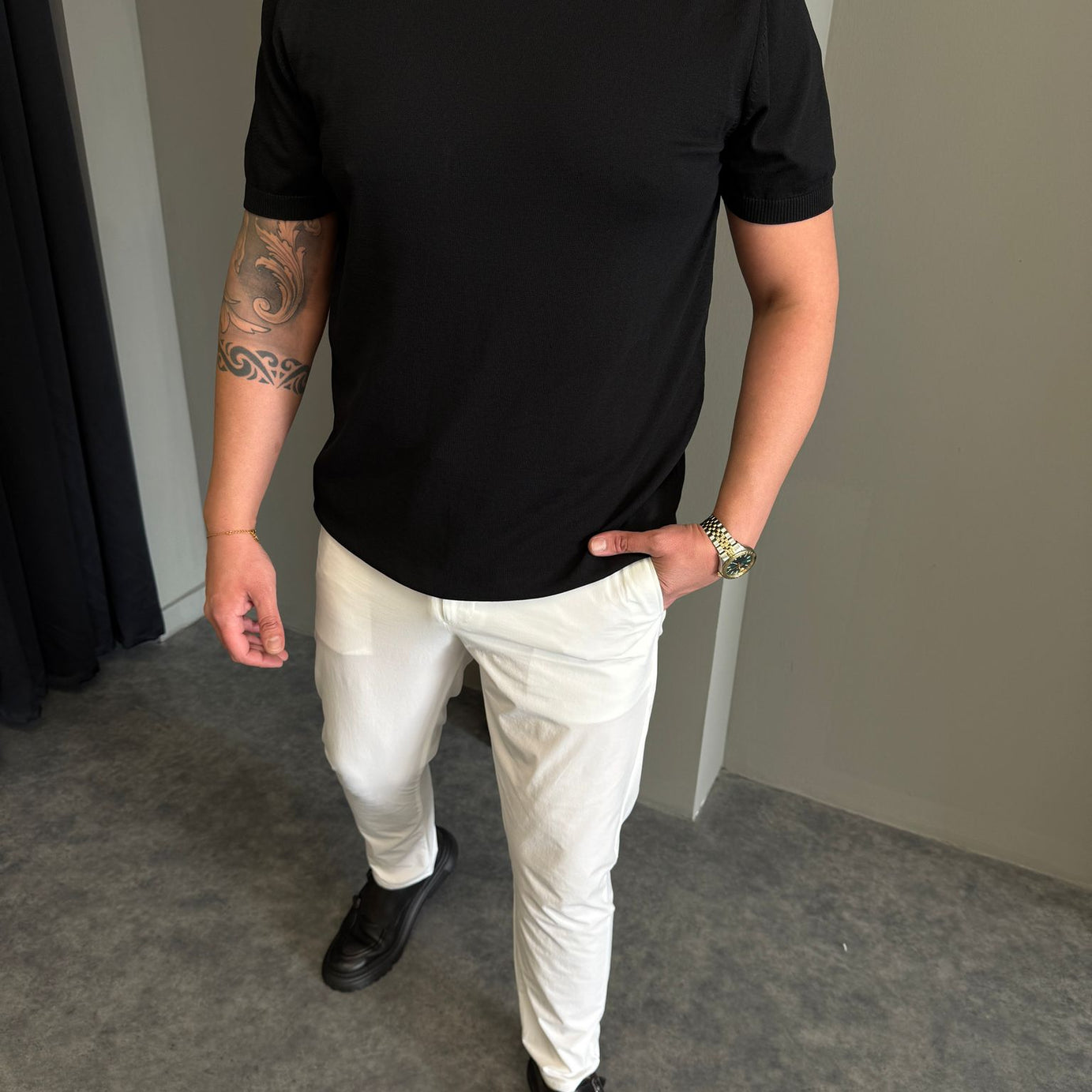 Siyah BR Triko T-Shirt