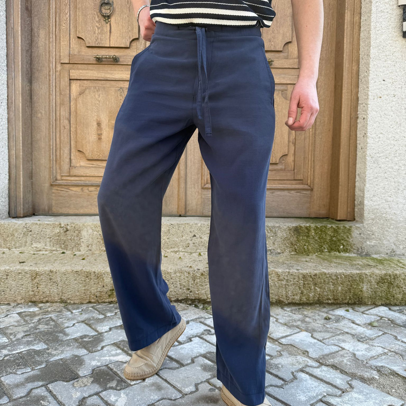 Lacivert Modal Kumaş Jogger