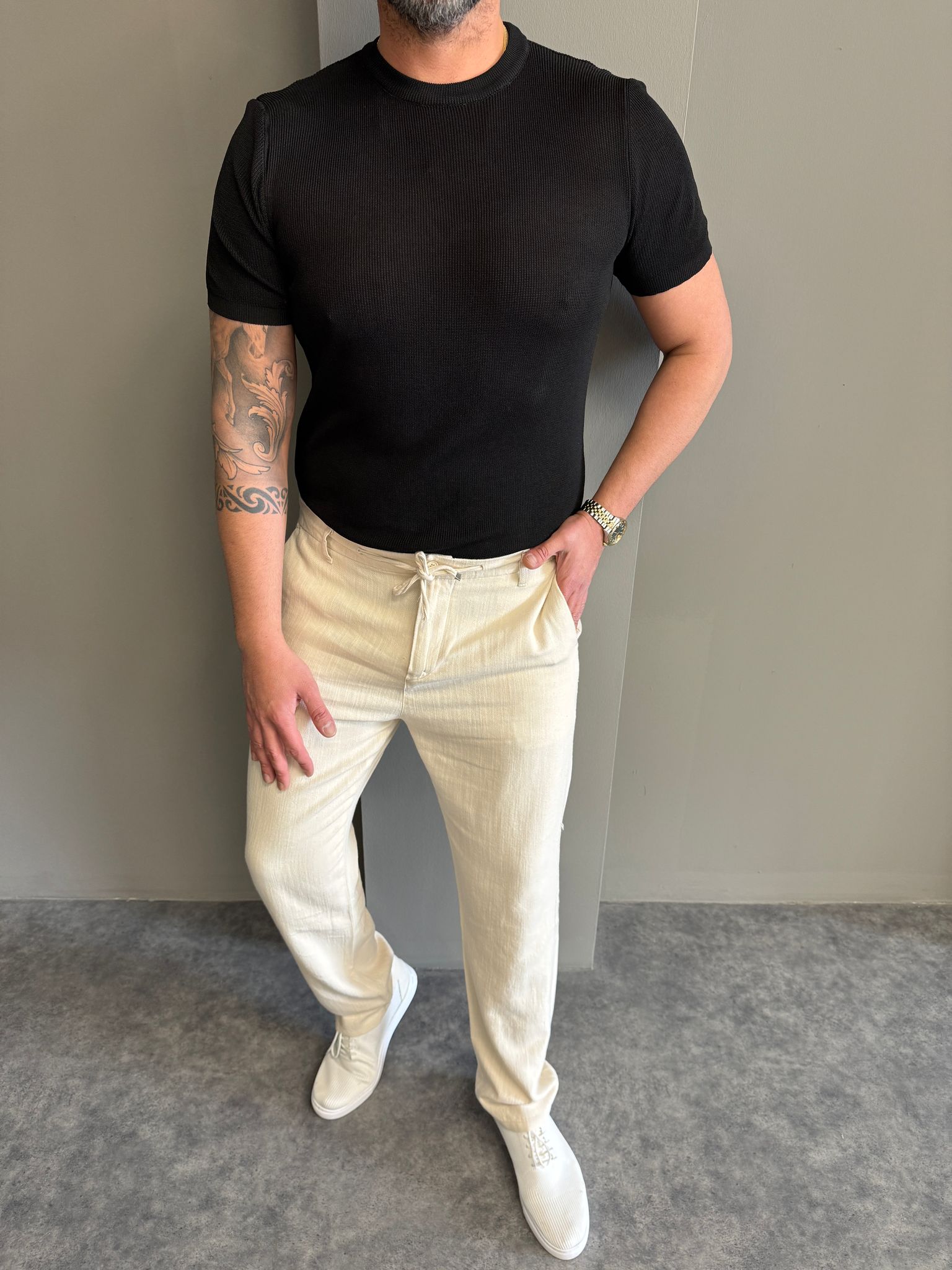 Mint Yeşili Triko T-Shirt