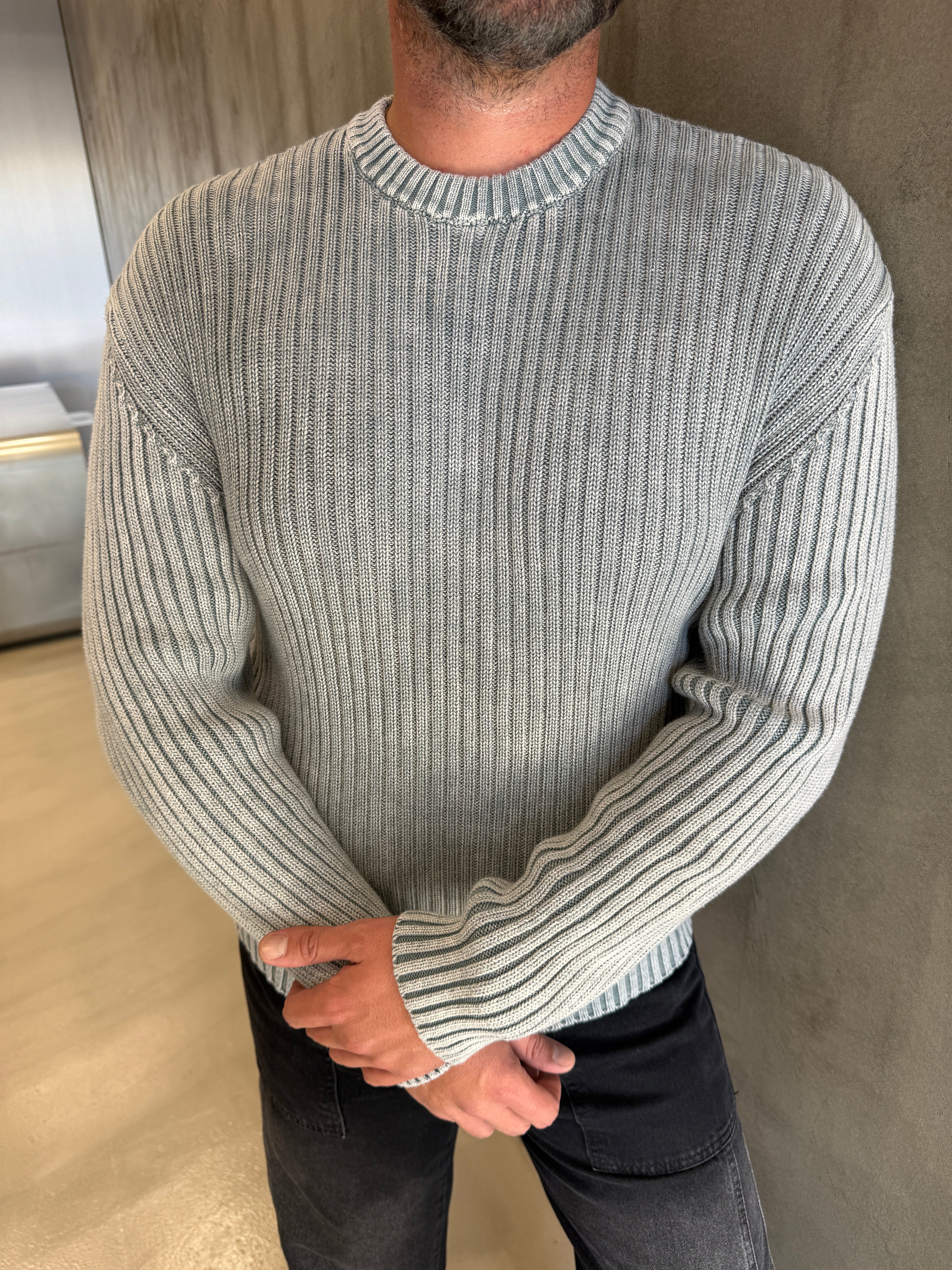 Gri Yıkamalı Pre Sweat