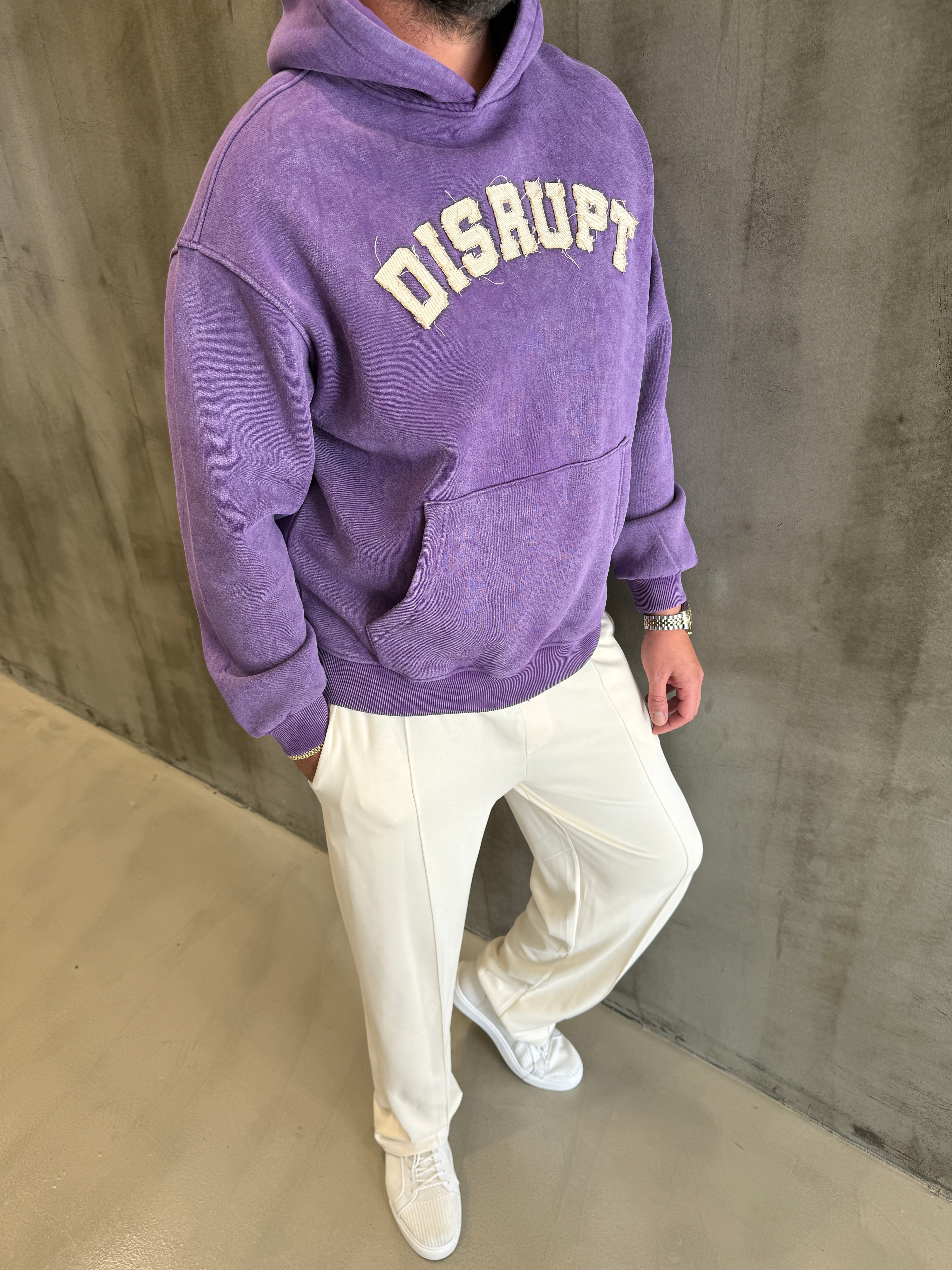 Mor Disrupt Yıkamalı Sweat
