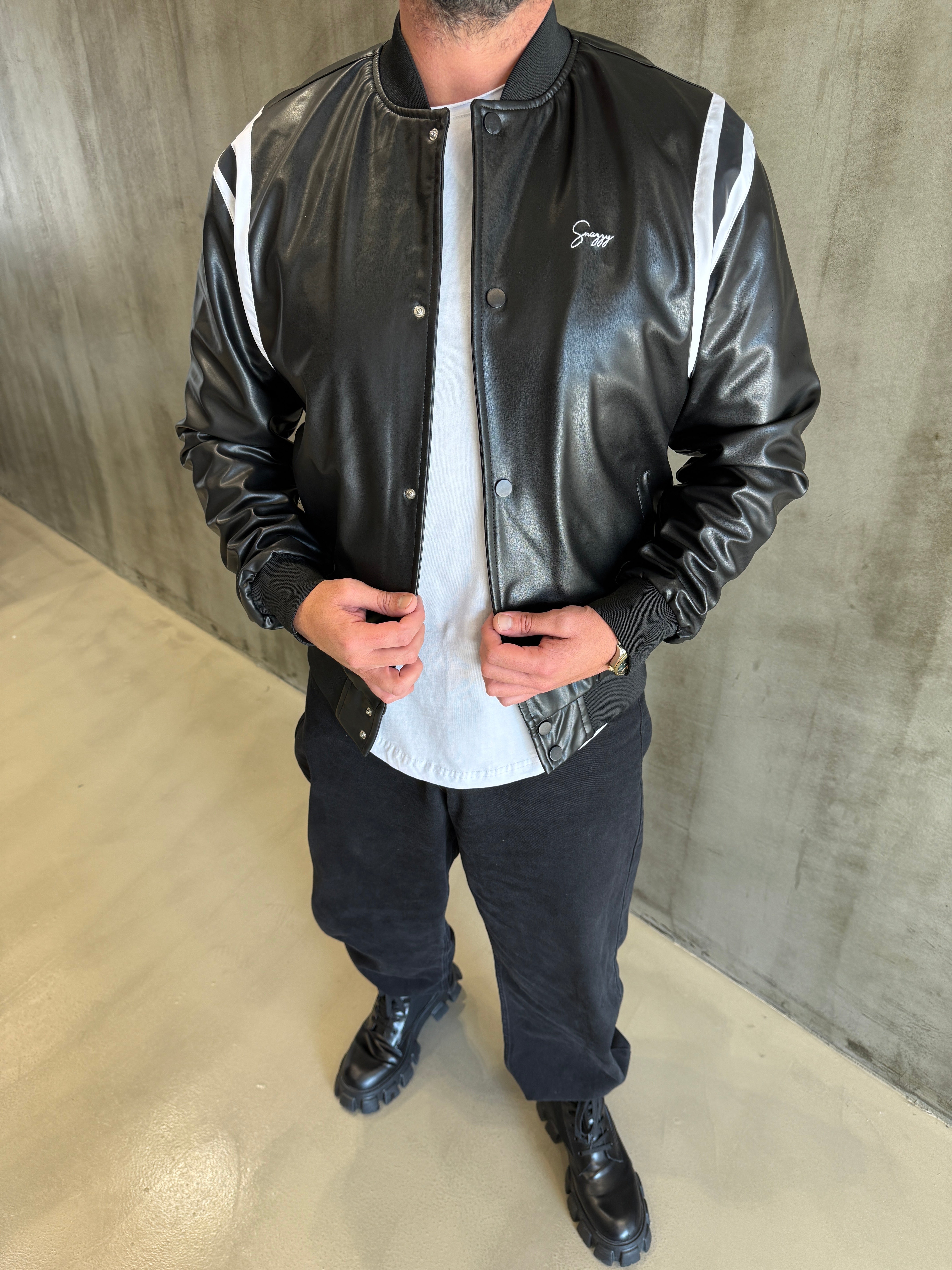 Siyah SNZ Deri Ceket