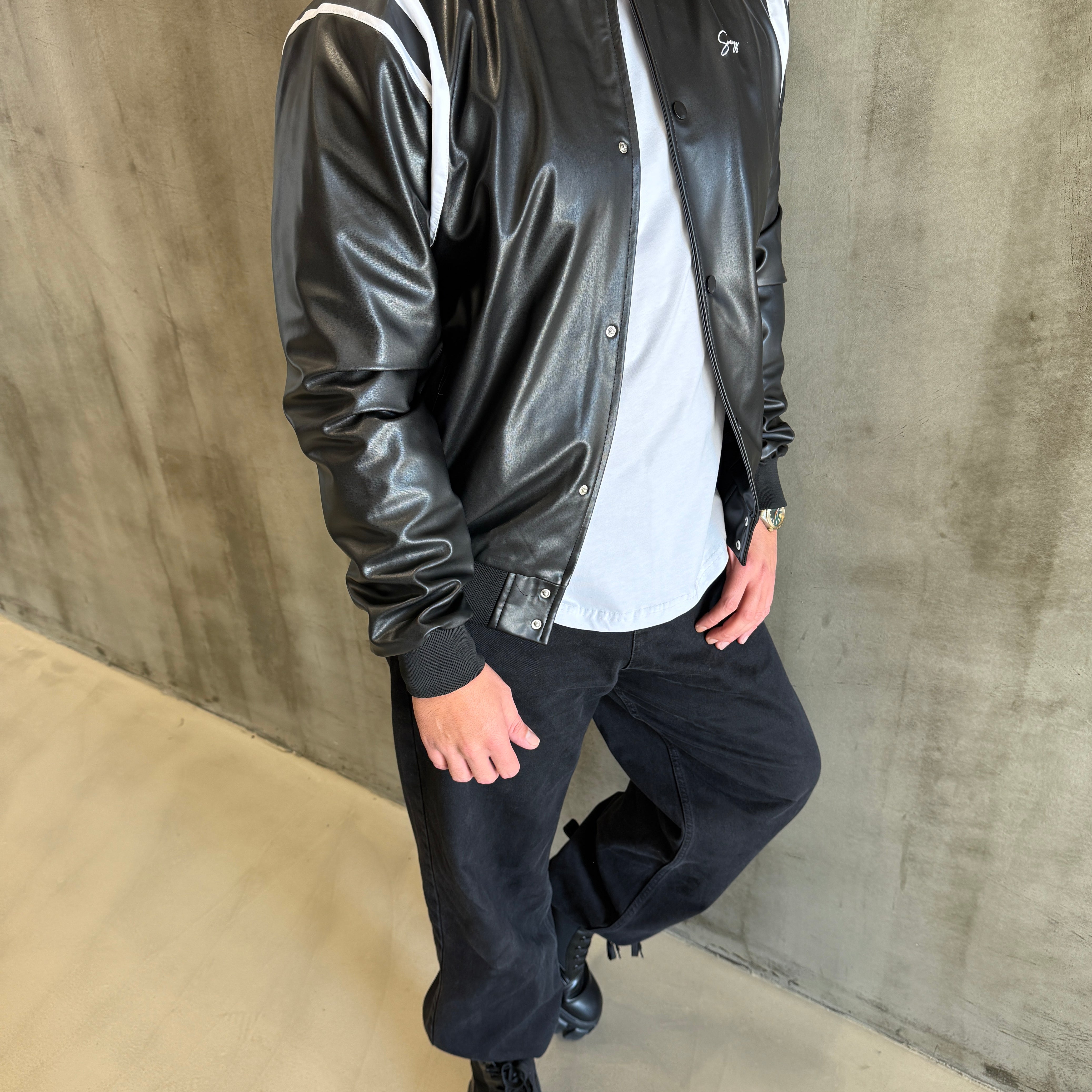 Siyah SNZ Deri Ceket