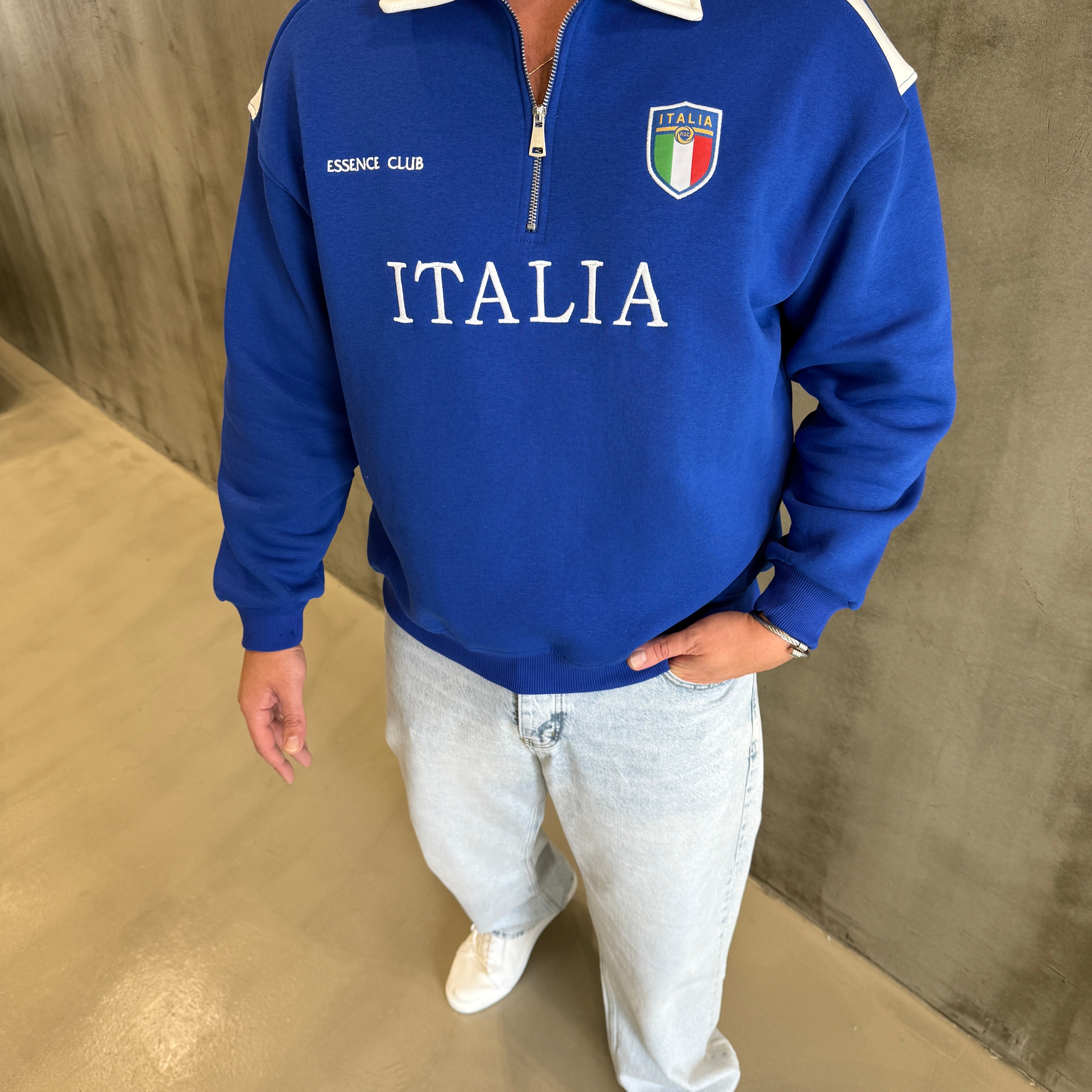 Lacivert ITALIA 3 İplik Forma Sweat