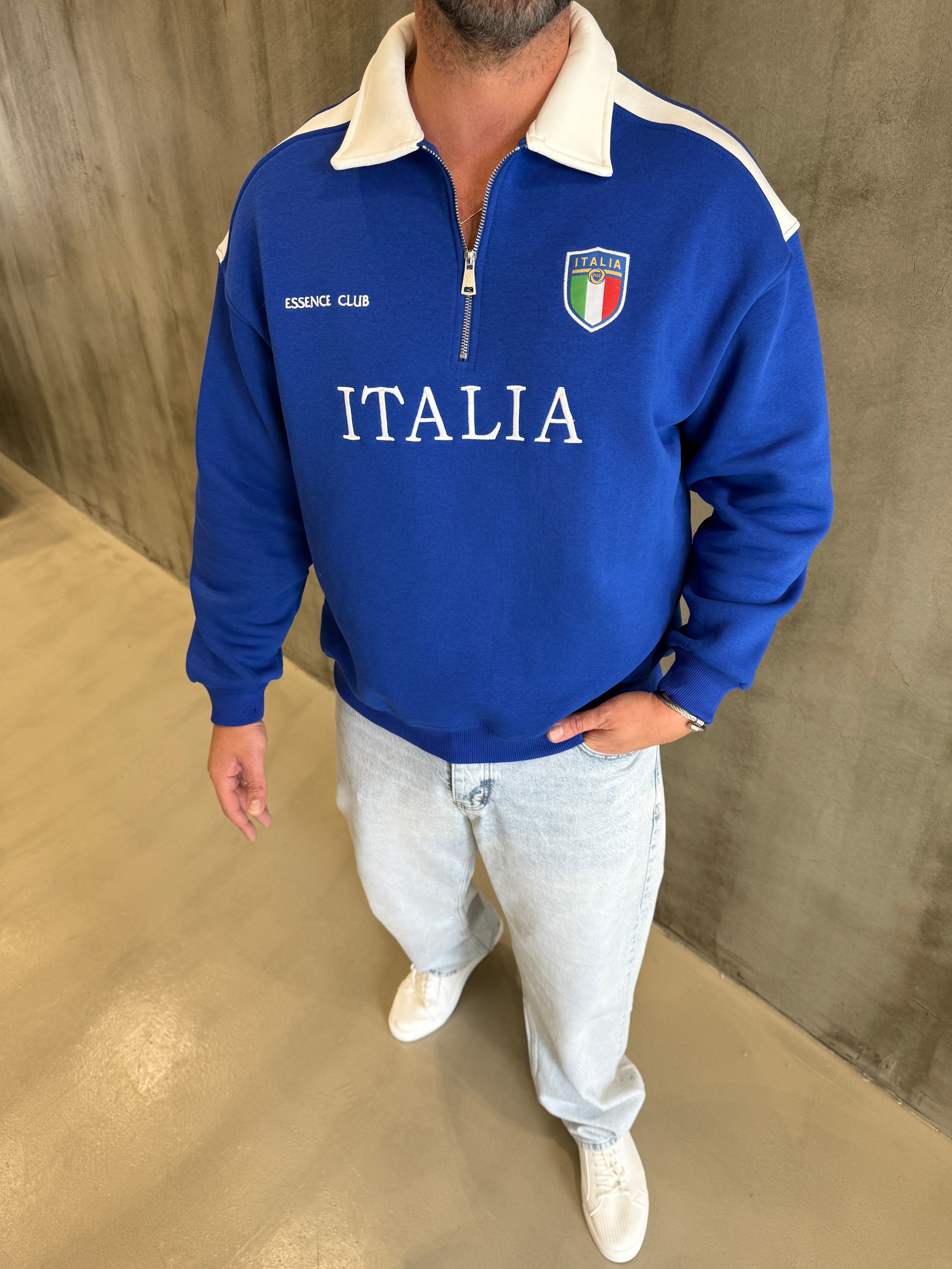 Lacivert ITALIA 3 İplik Forma Sweat