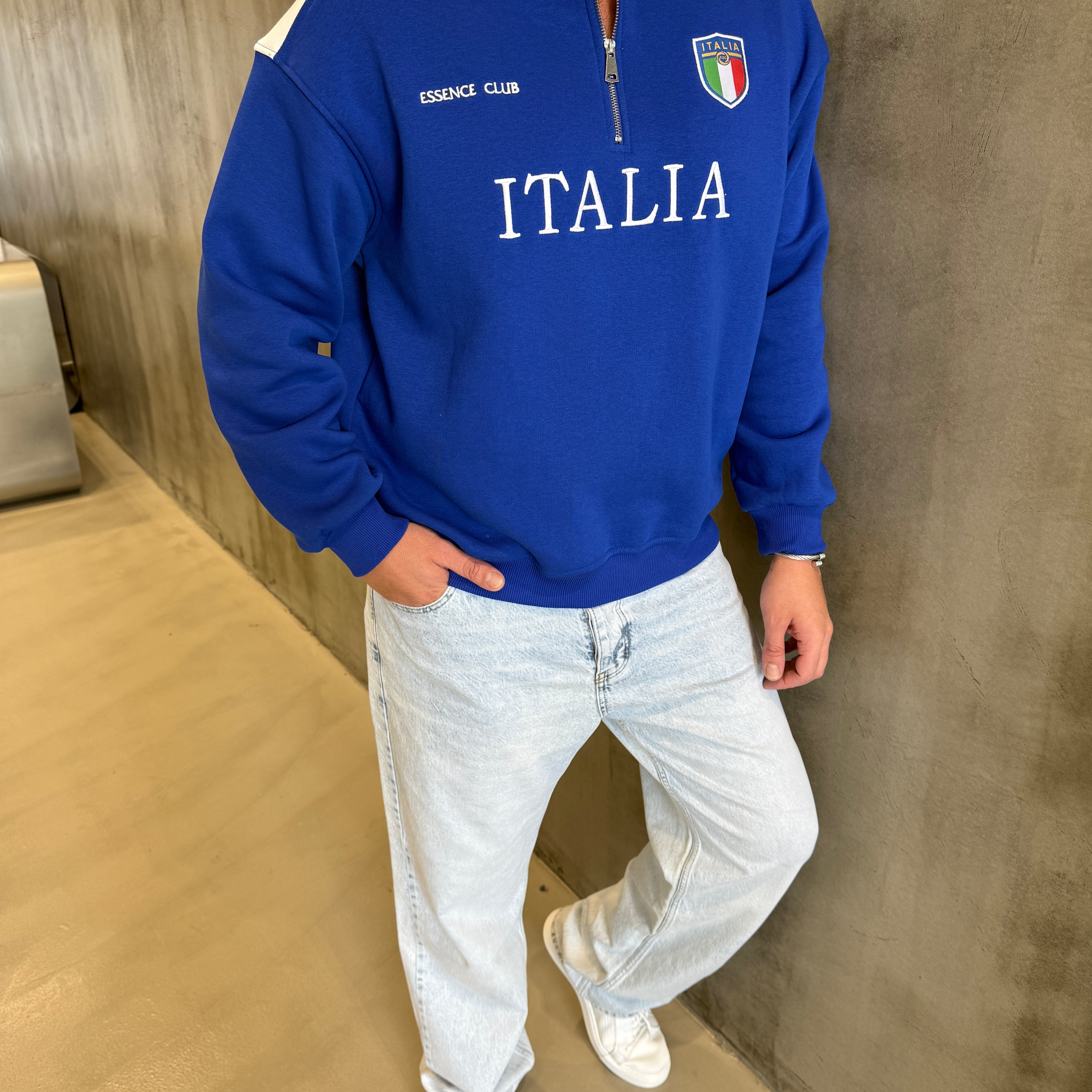 Lacivert ITALIA 3 İplik Forma Sweat