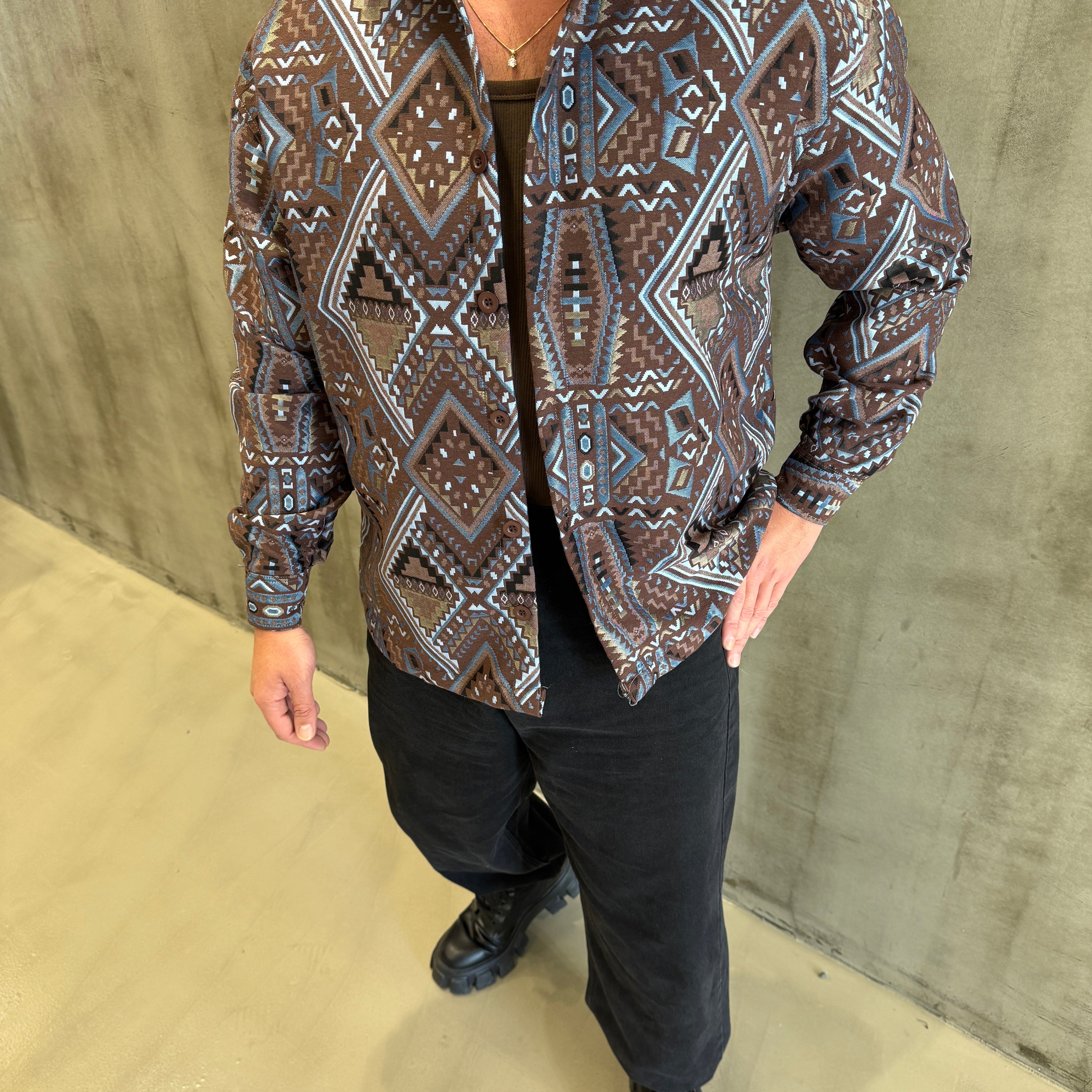 Kilim Desenli Gömlek