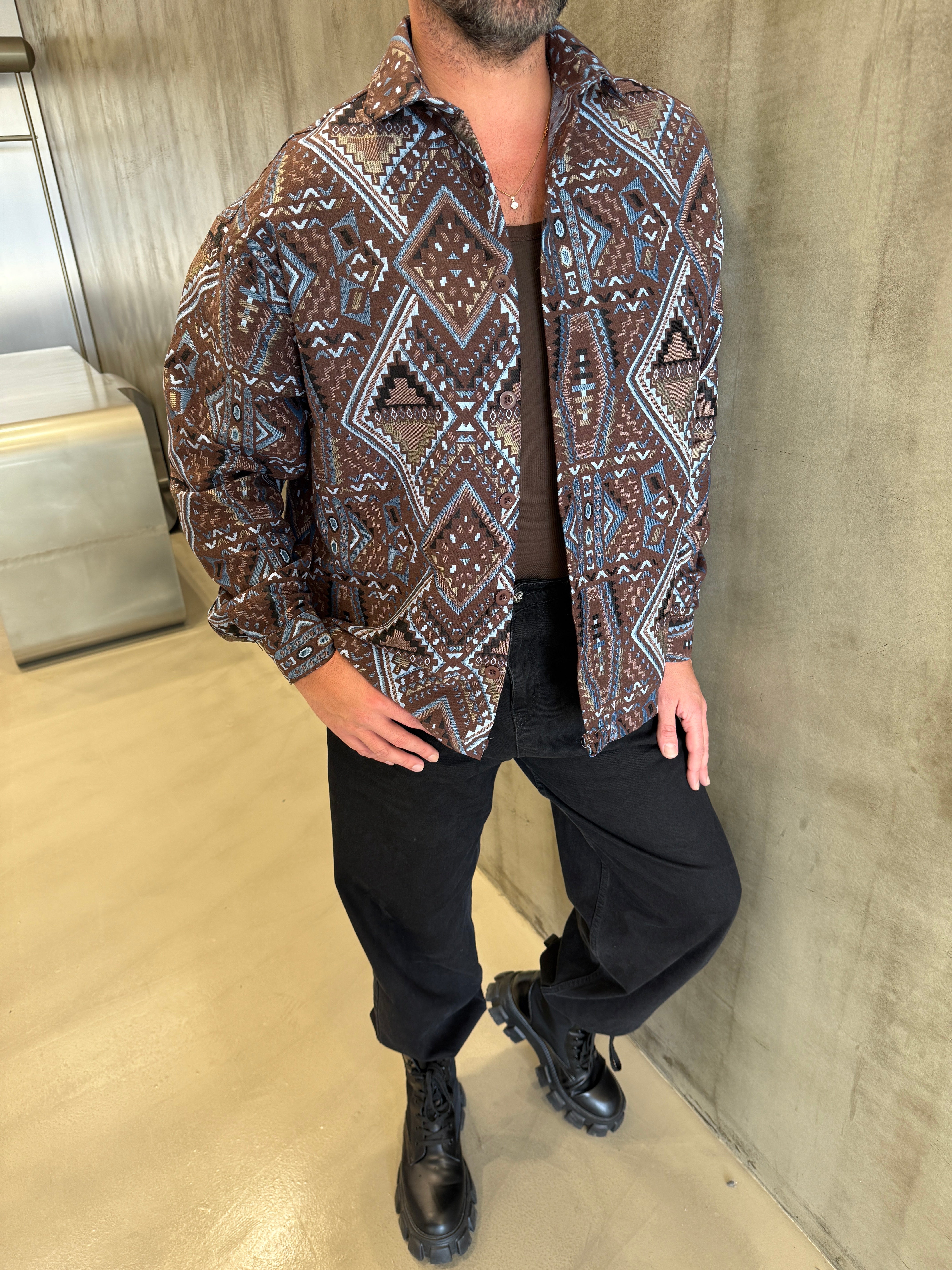 Kilim Desenli Gömlek