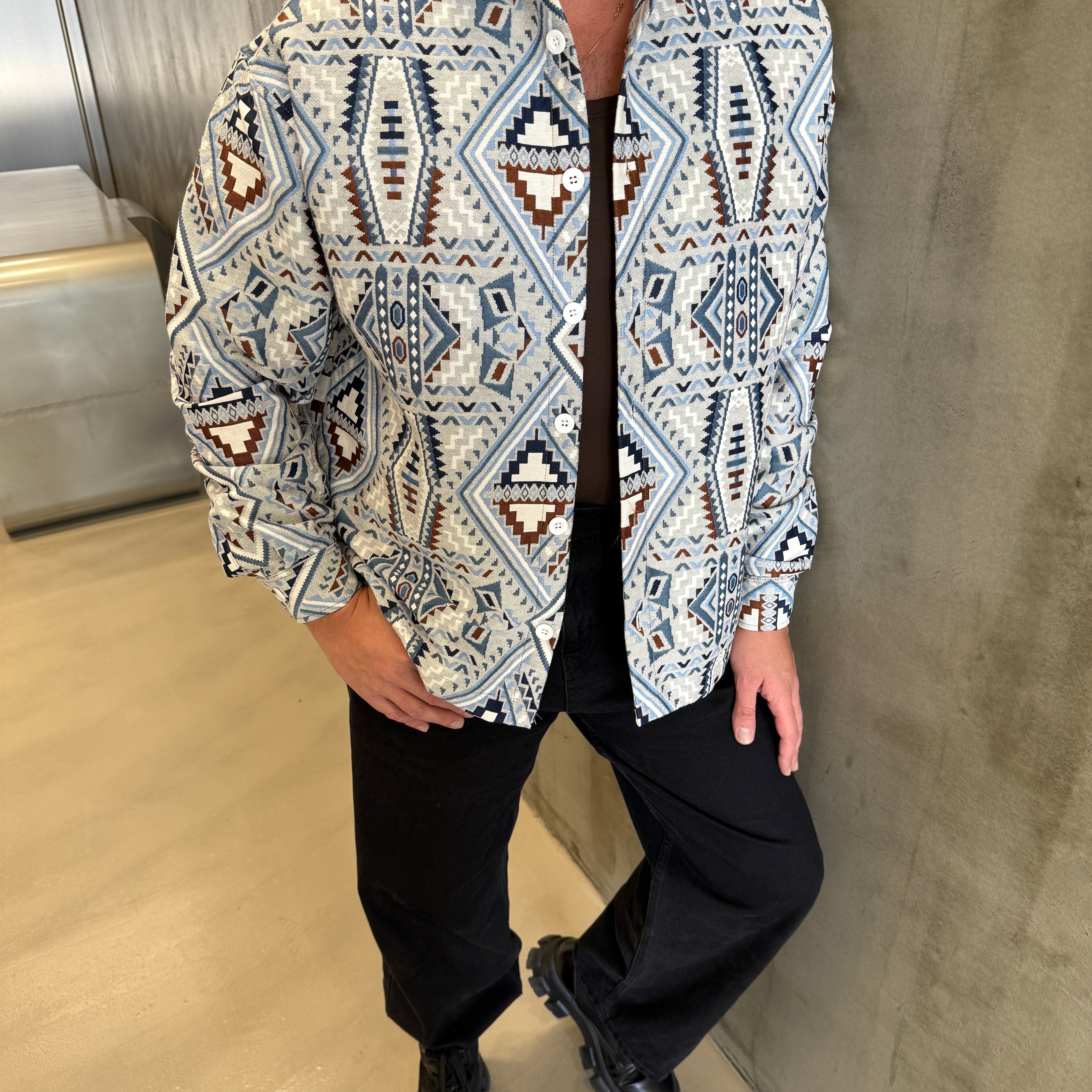 Kilim Desenli Gömlek