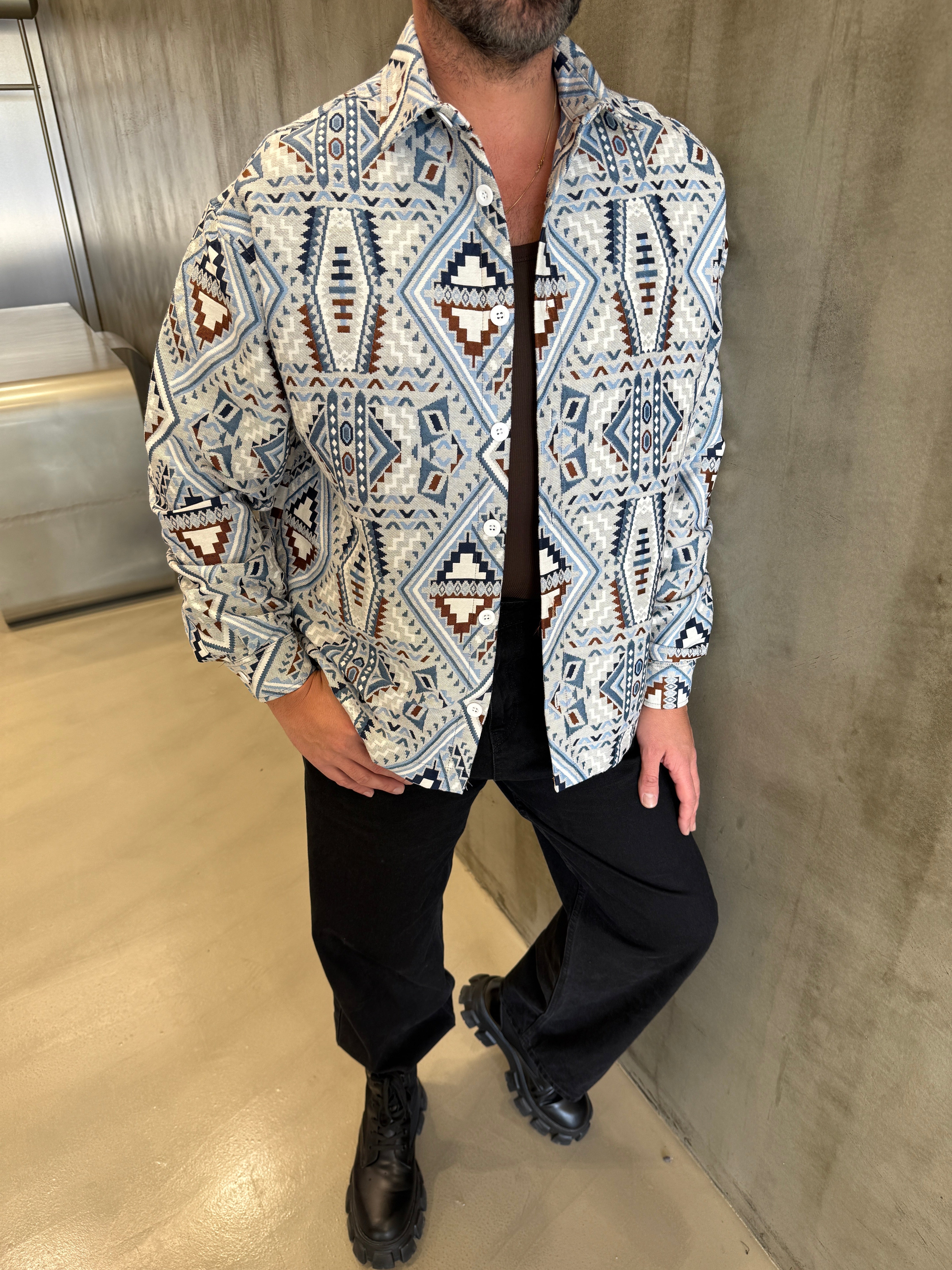 Kilim Desenli Gömlek