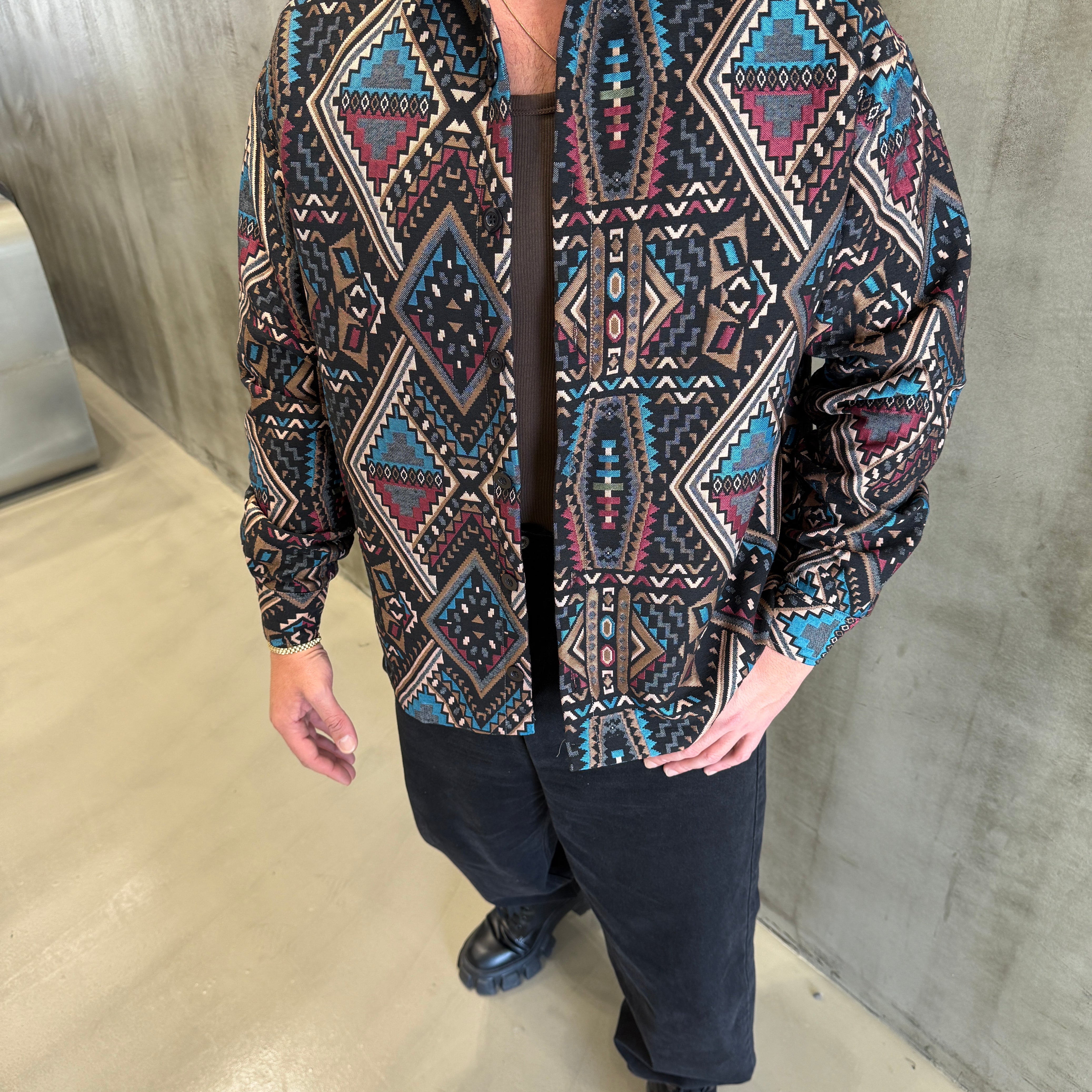 Kilim Desenli Gömlek