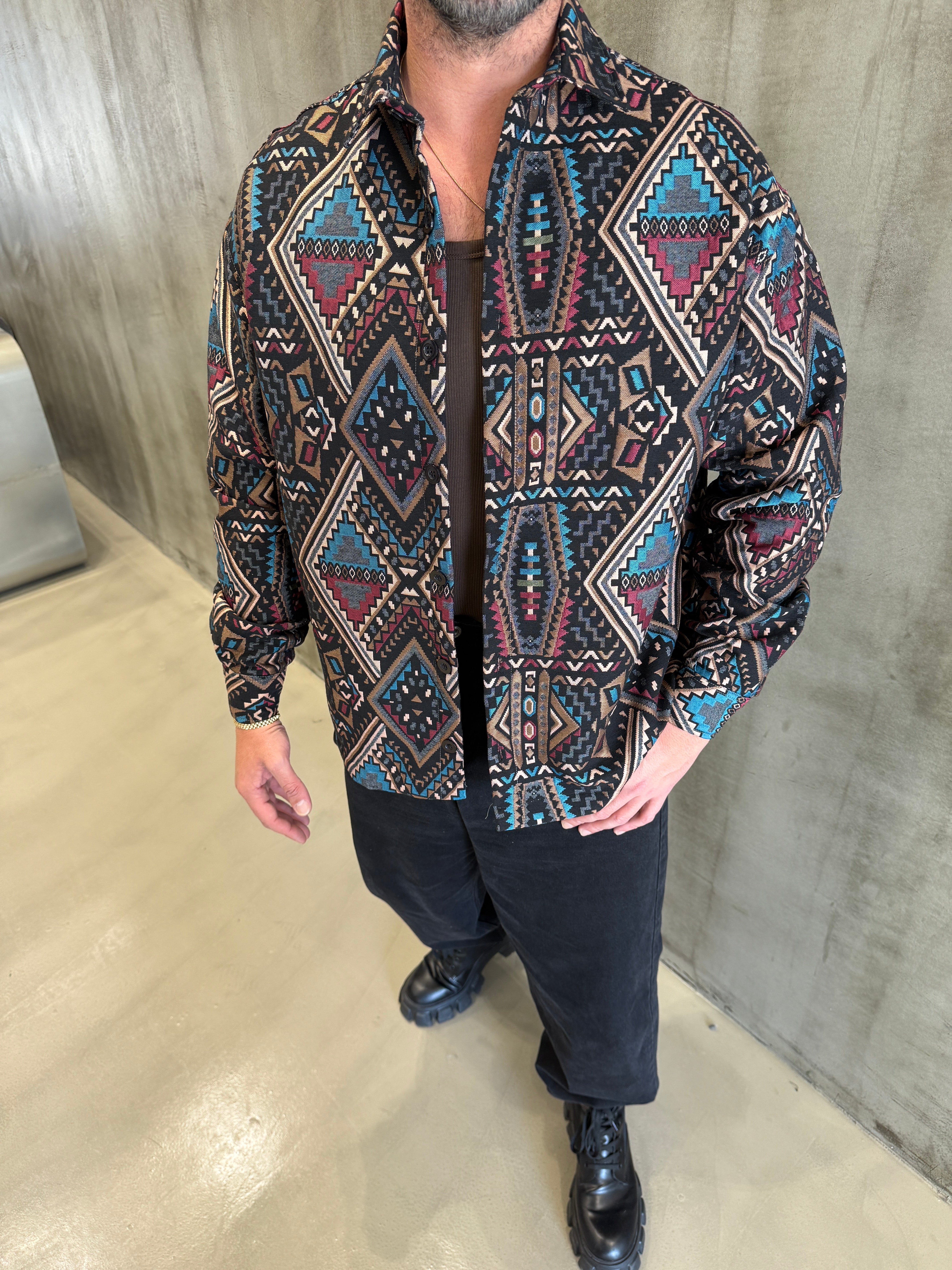 Kilim Desenli Gömlek