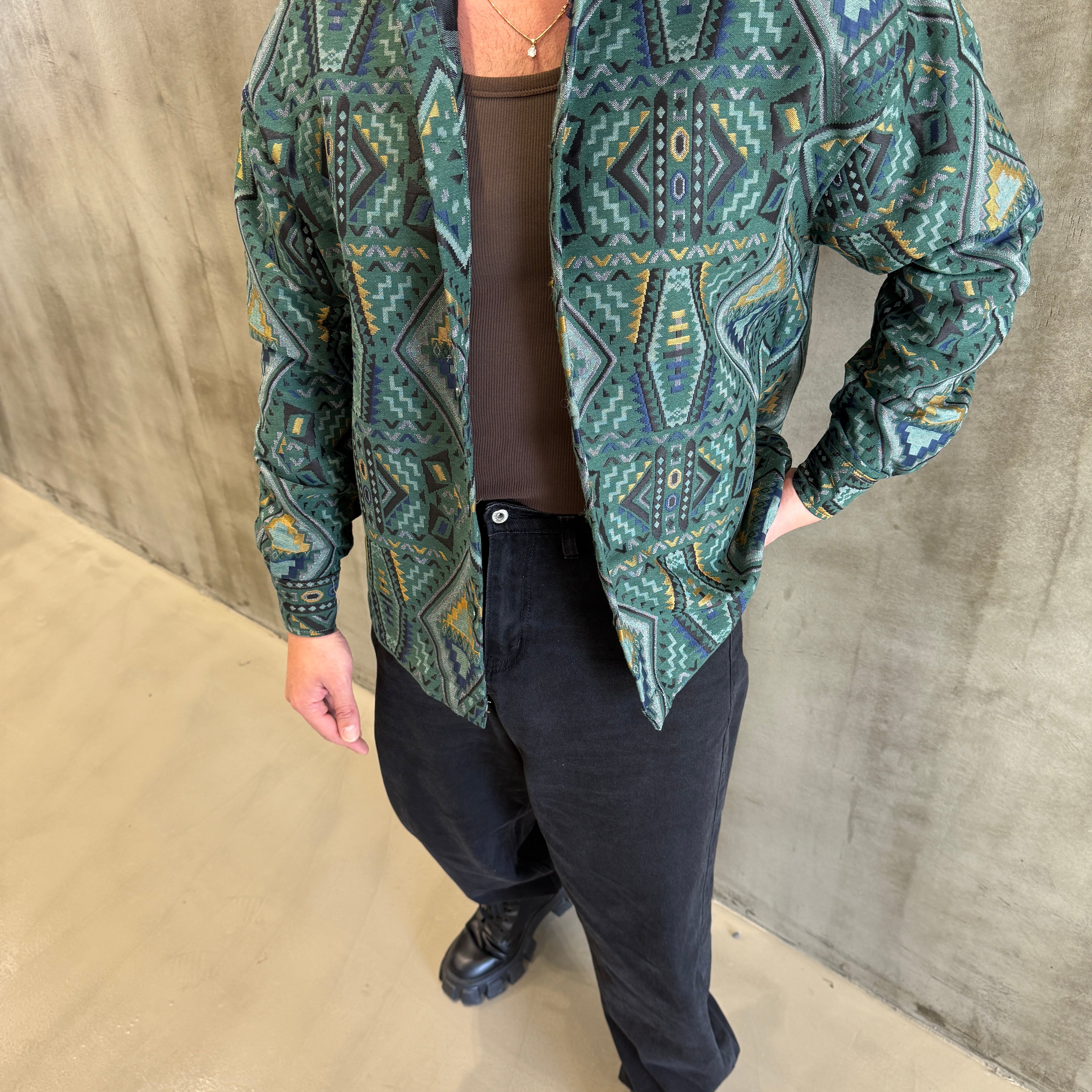 Kilim Desenli Gömlek
