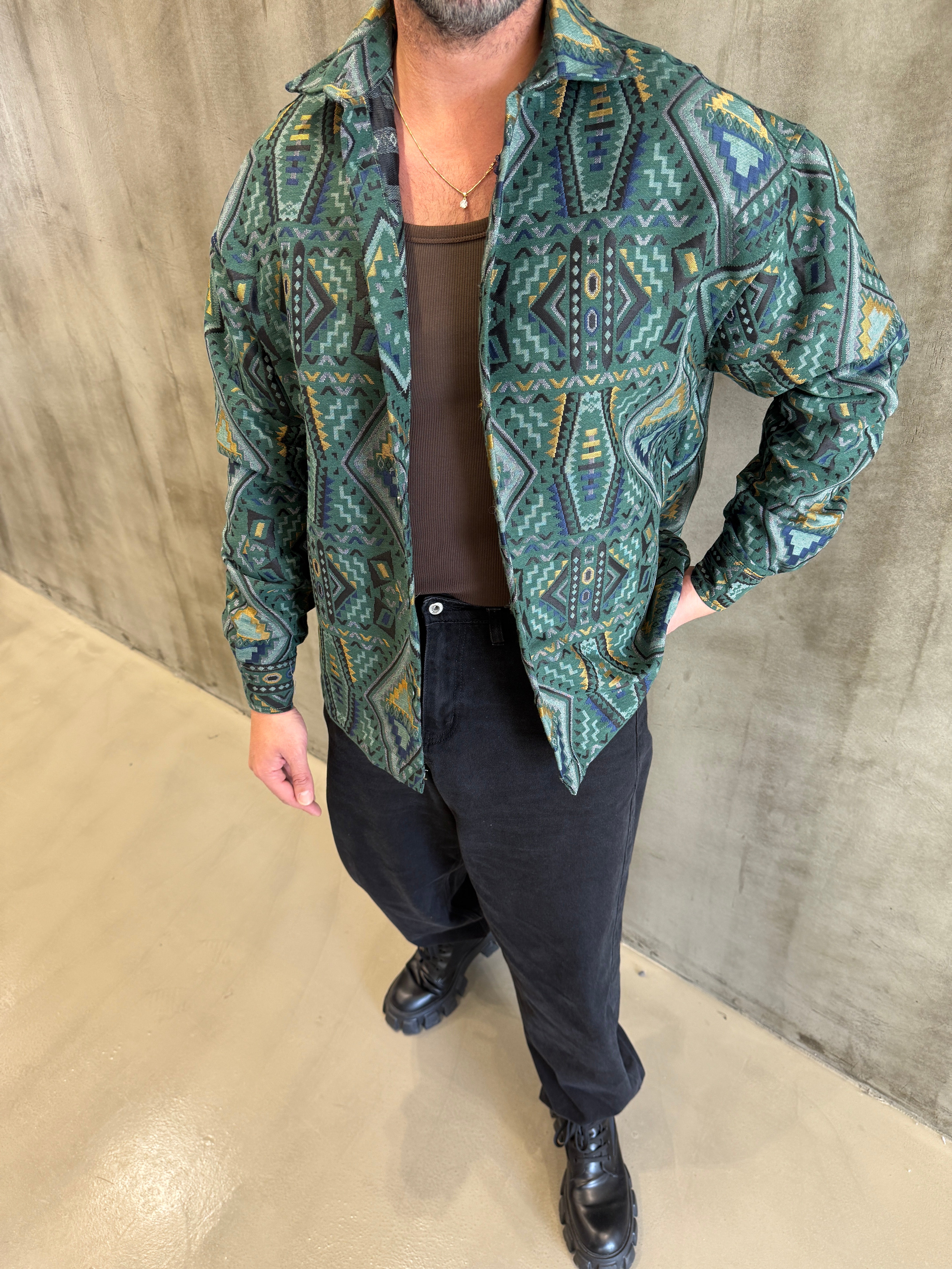 Kilim Desenli Gömlek
