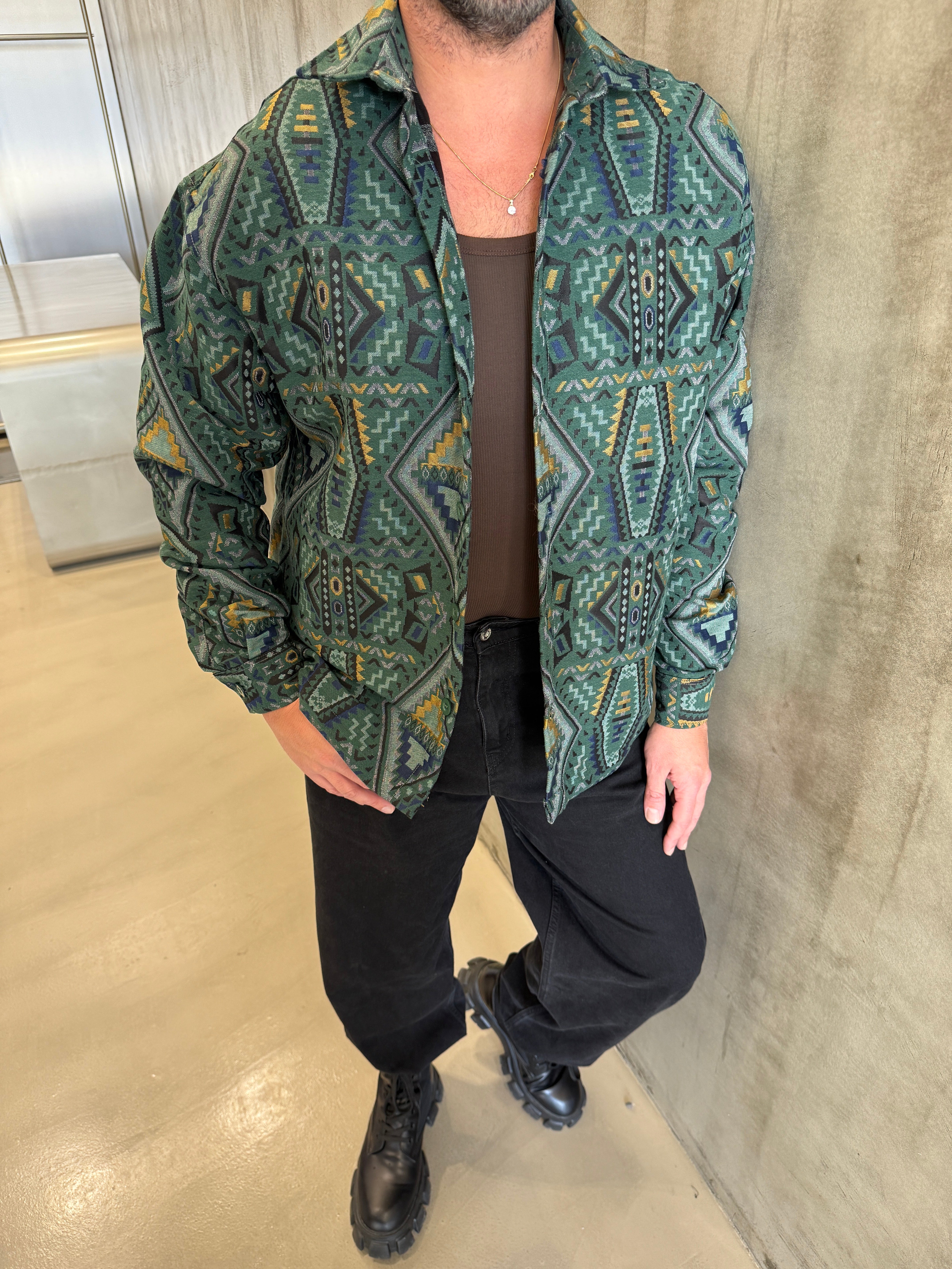 Kilim Desenli Gömlek