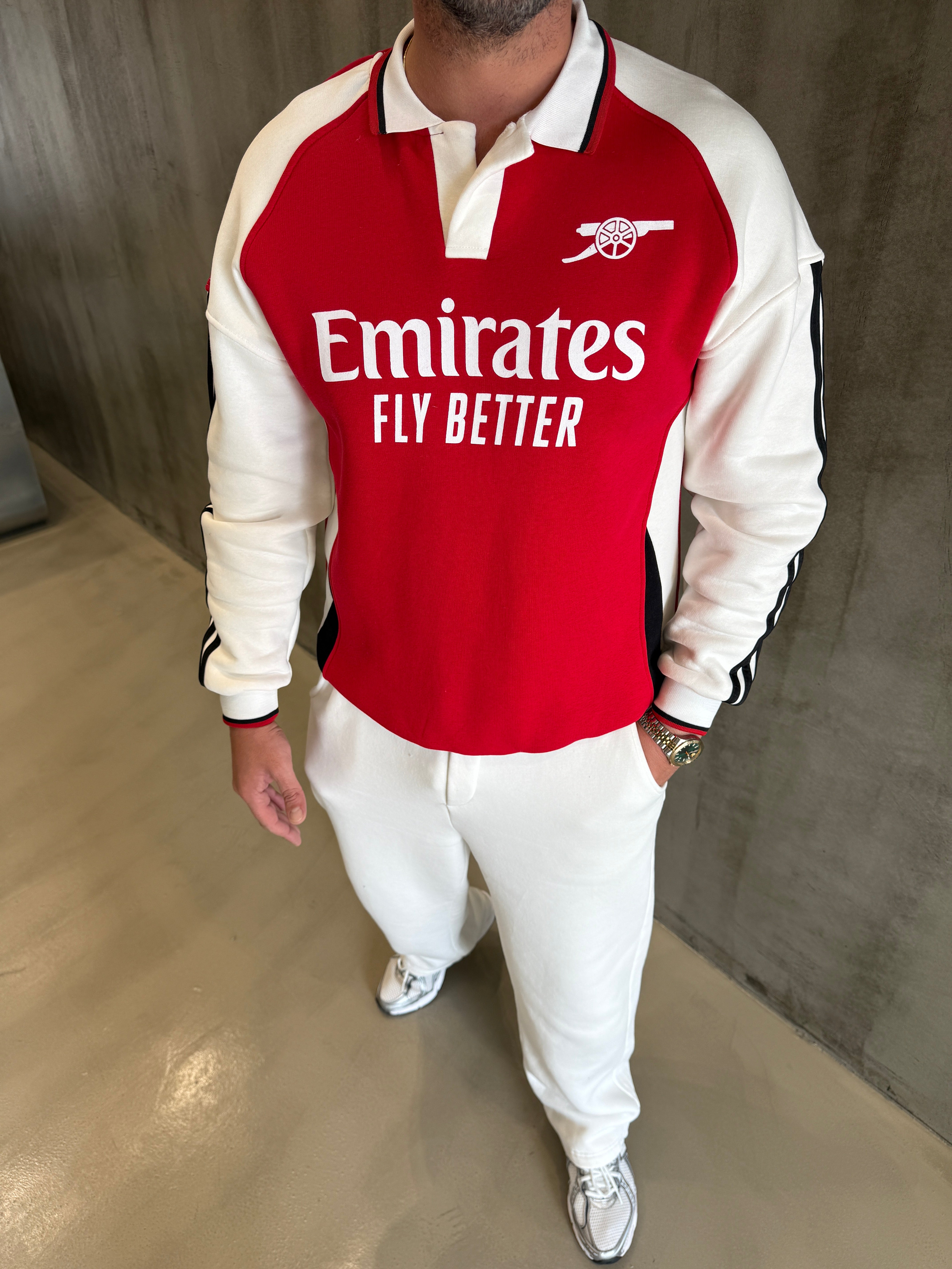 Kırmızı Forma 3 İplik Sweat