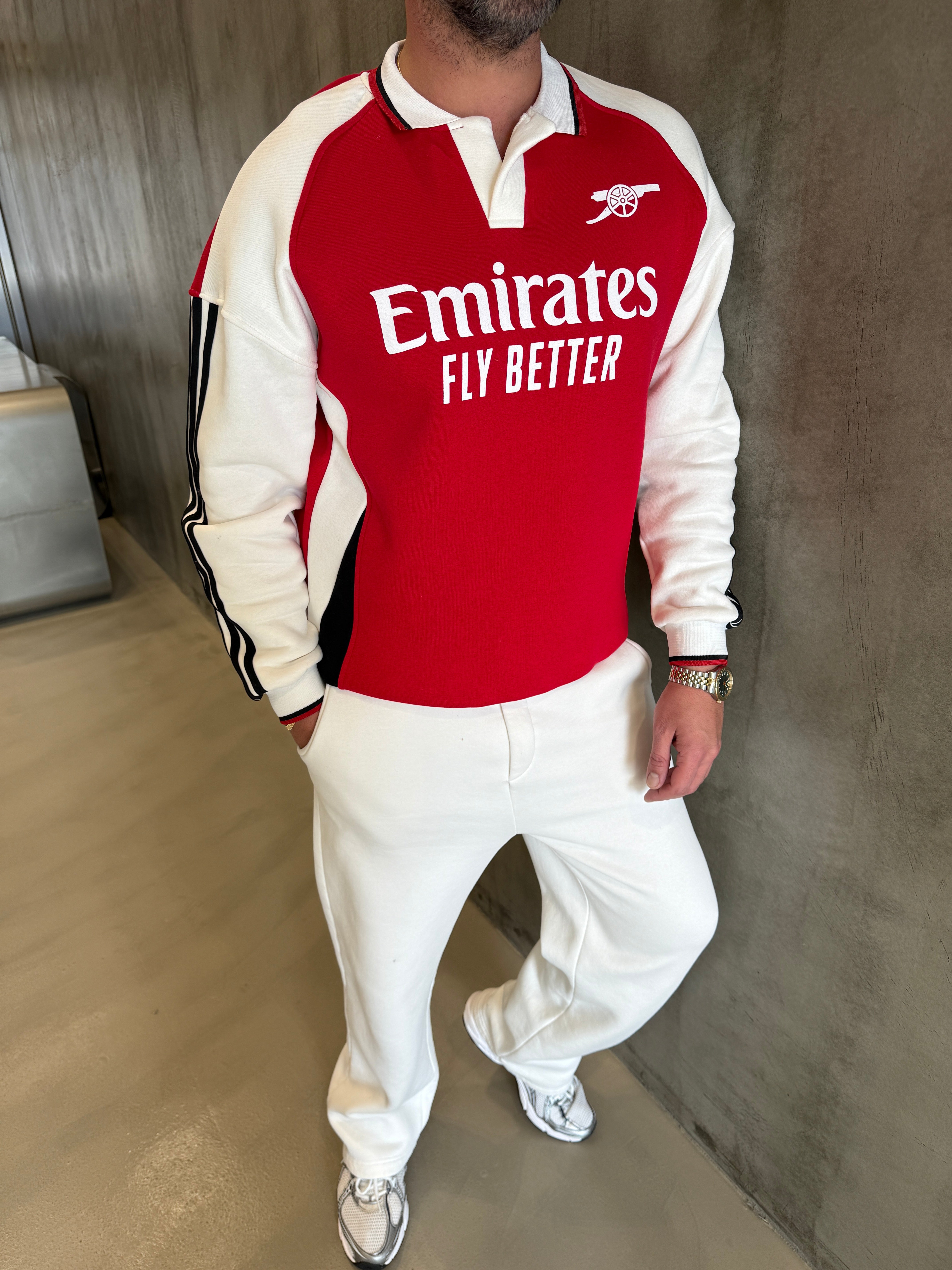 Kırmızı Forma 3 İplik Sweat