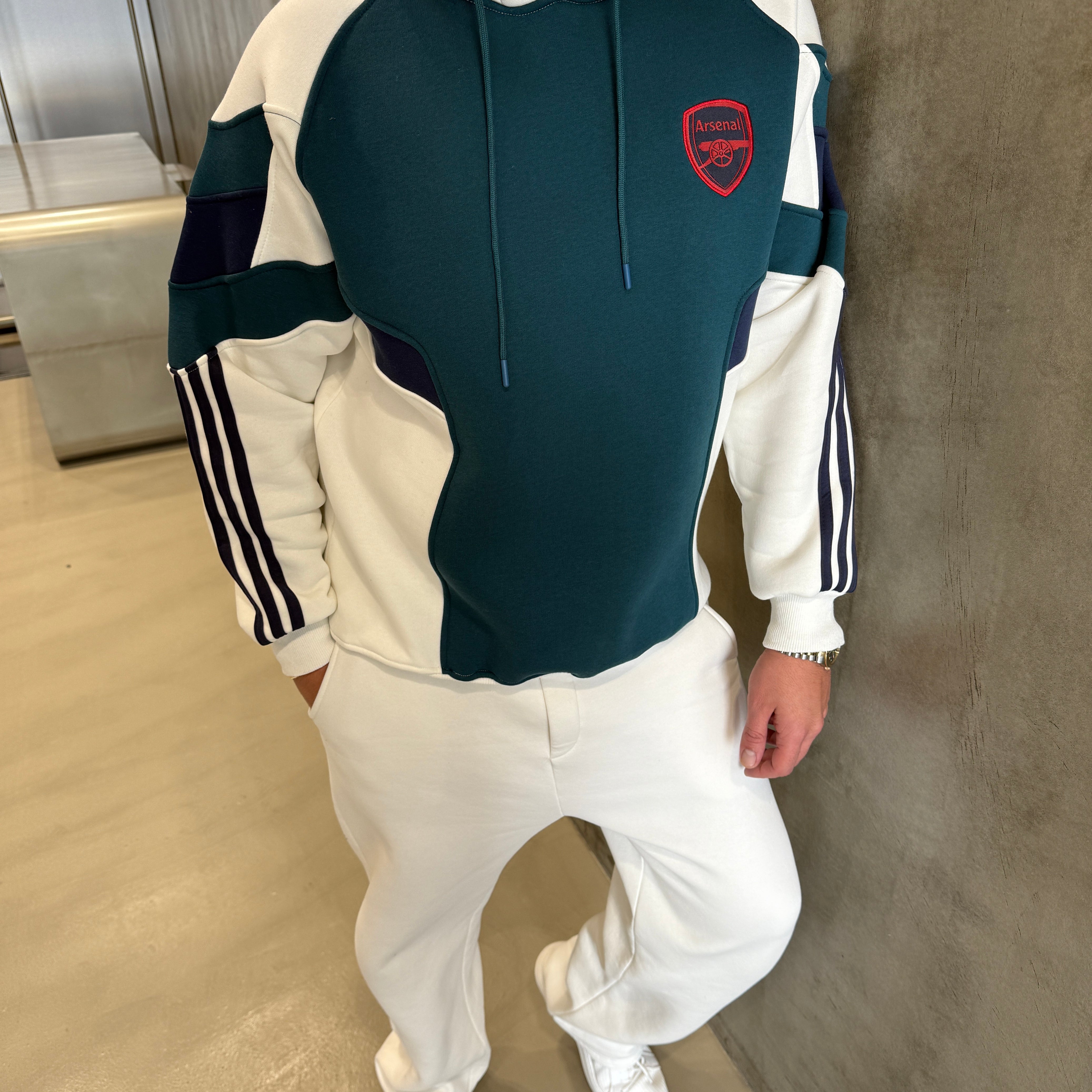 Petrol 3 İplik Kapüşonlu Sweat