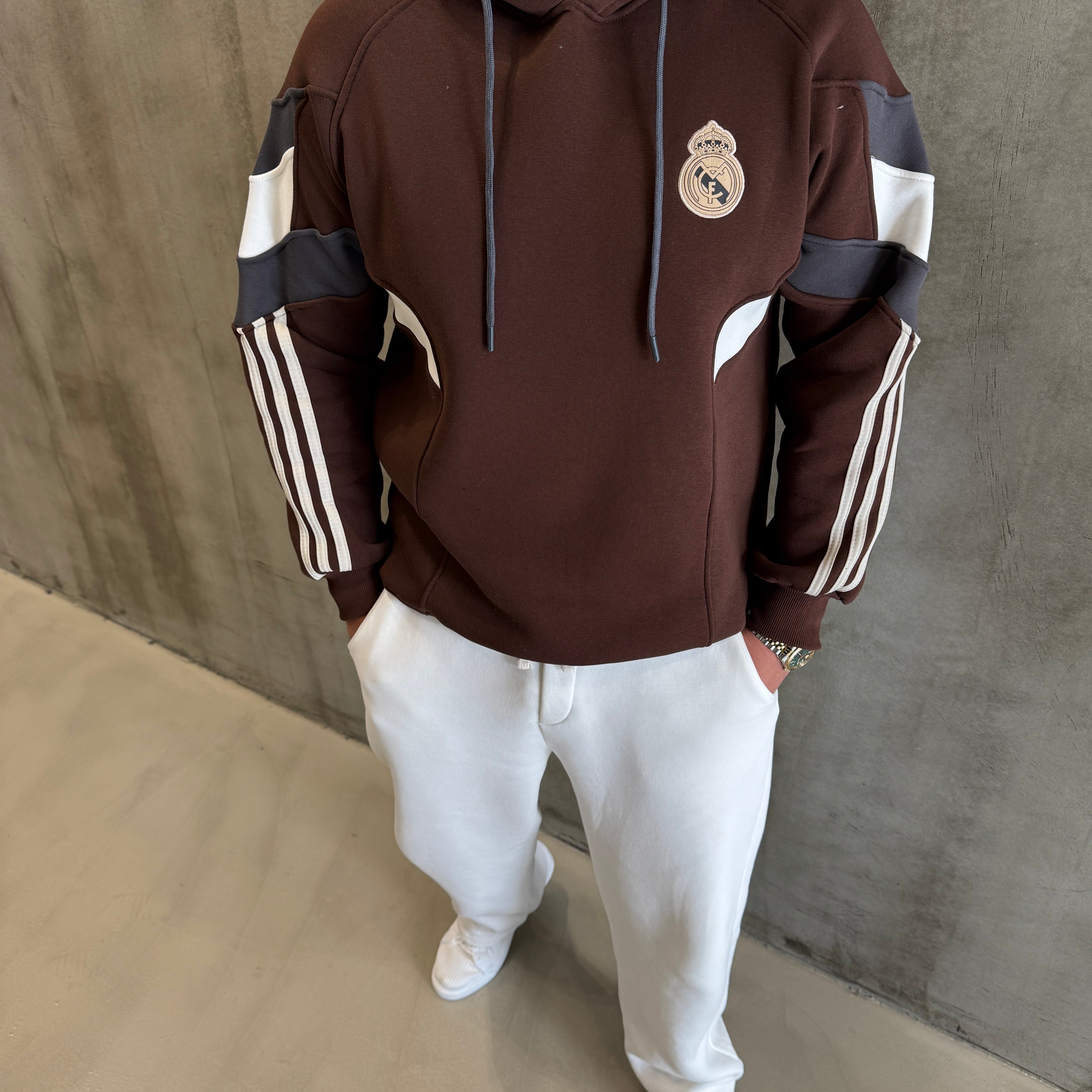 Kırmızı 3 İplik Kapüşonlu Sweat