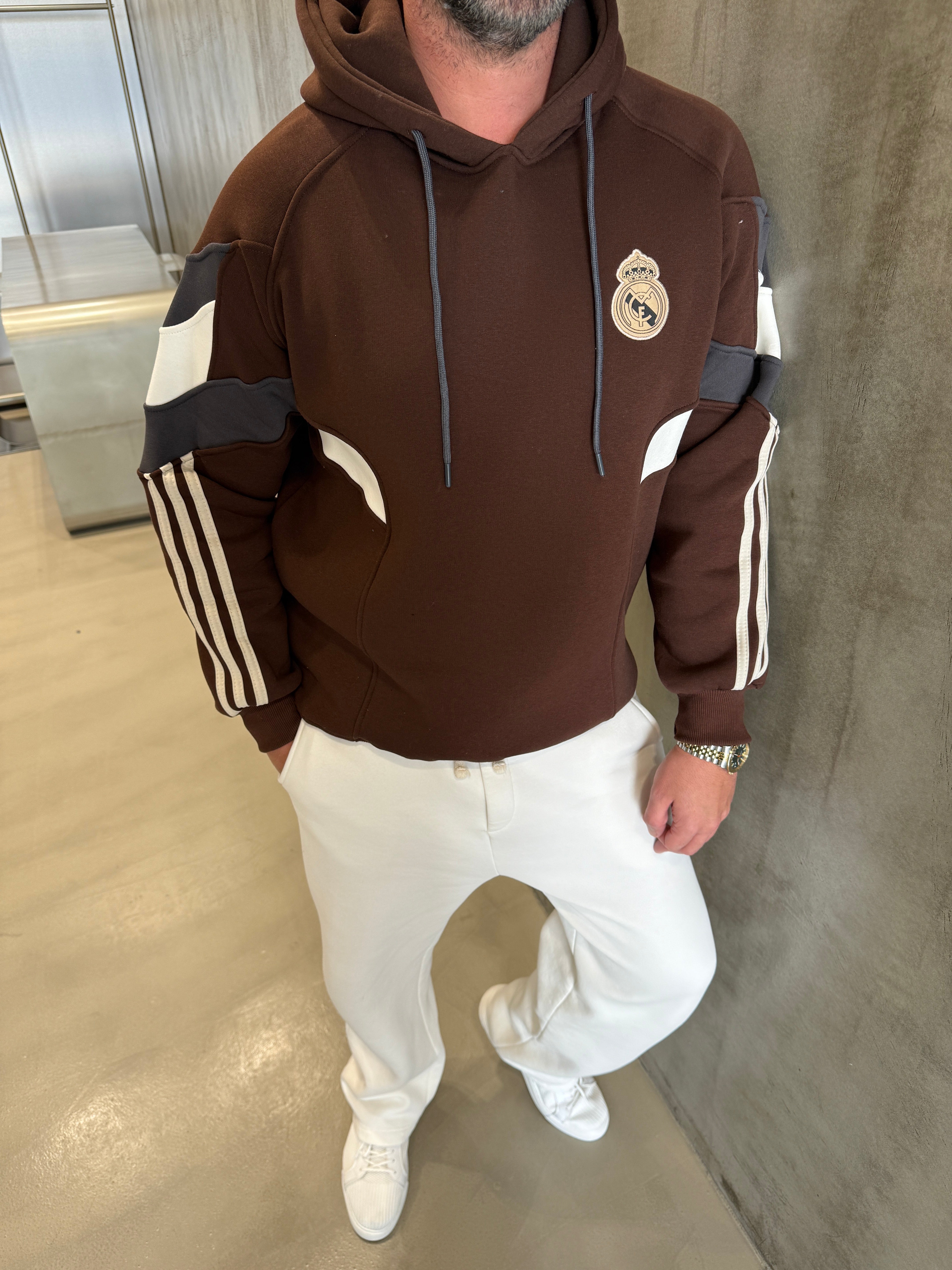 Kırmızı 3 İplik Kapüşonlu Sweat