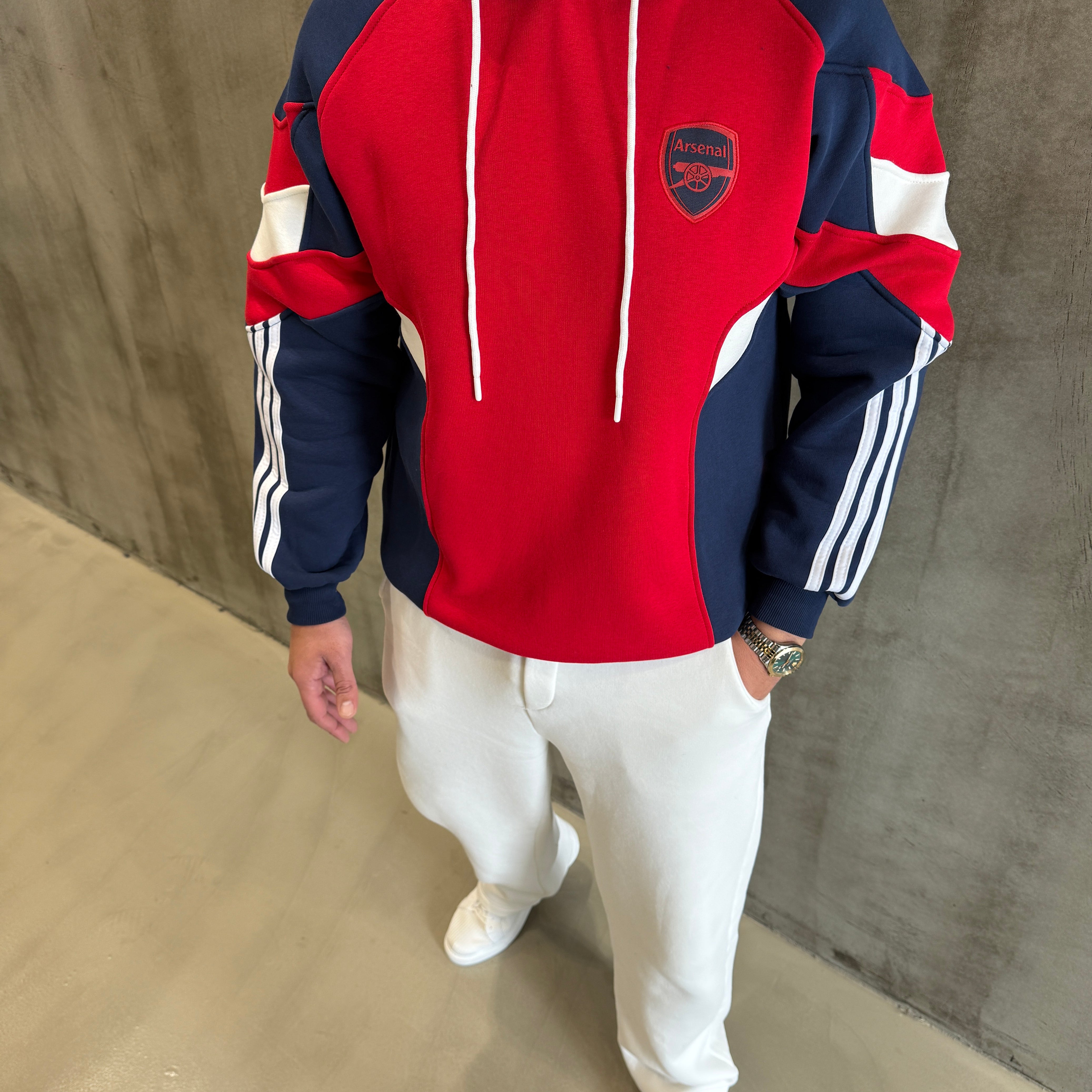 Kırmızı 3 İplik Kapüşonlu Sweat