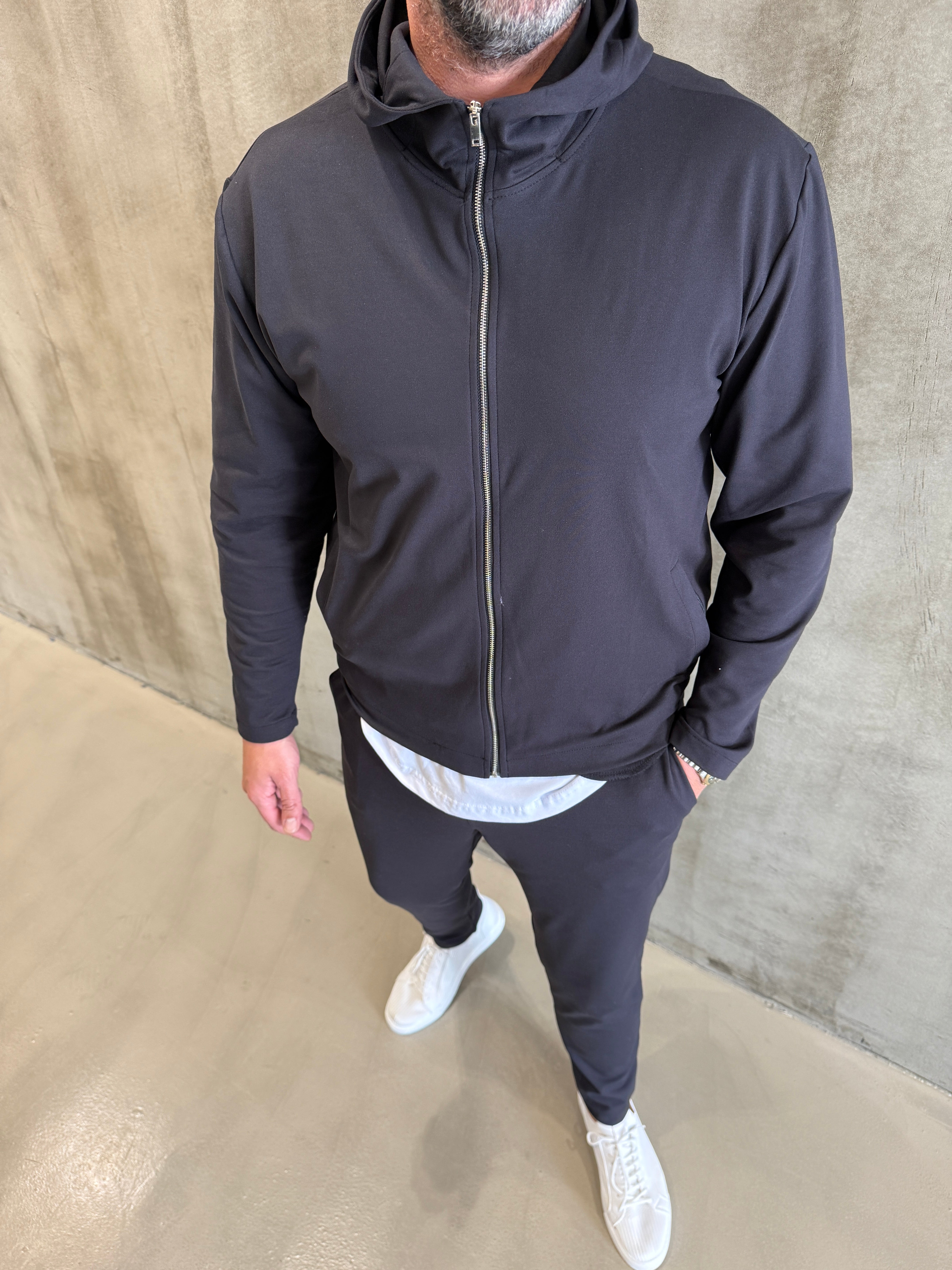 Siyah Scuba Kumaş Takım