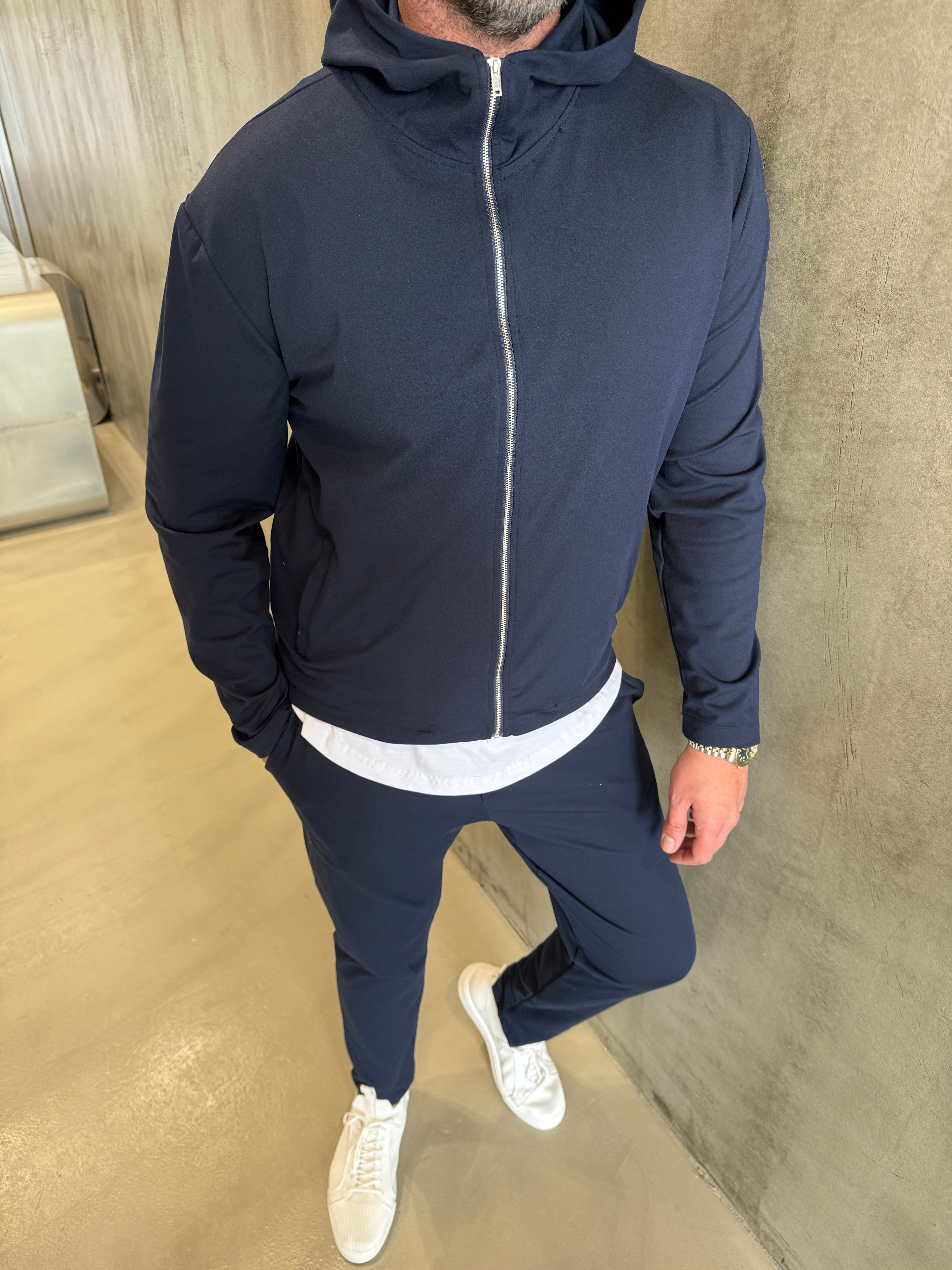 Lacivert Scuba Kumaş Takım