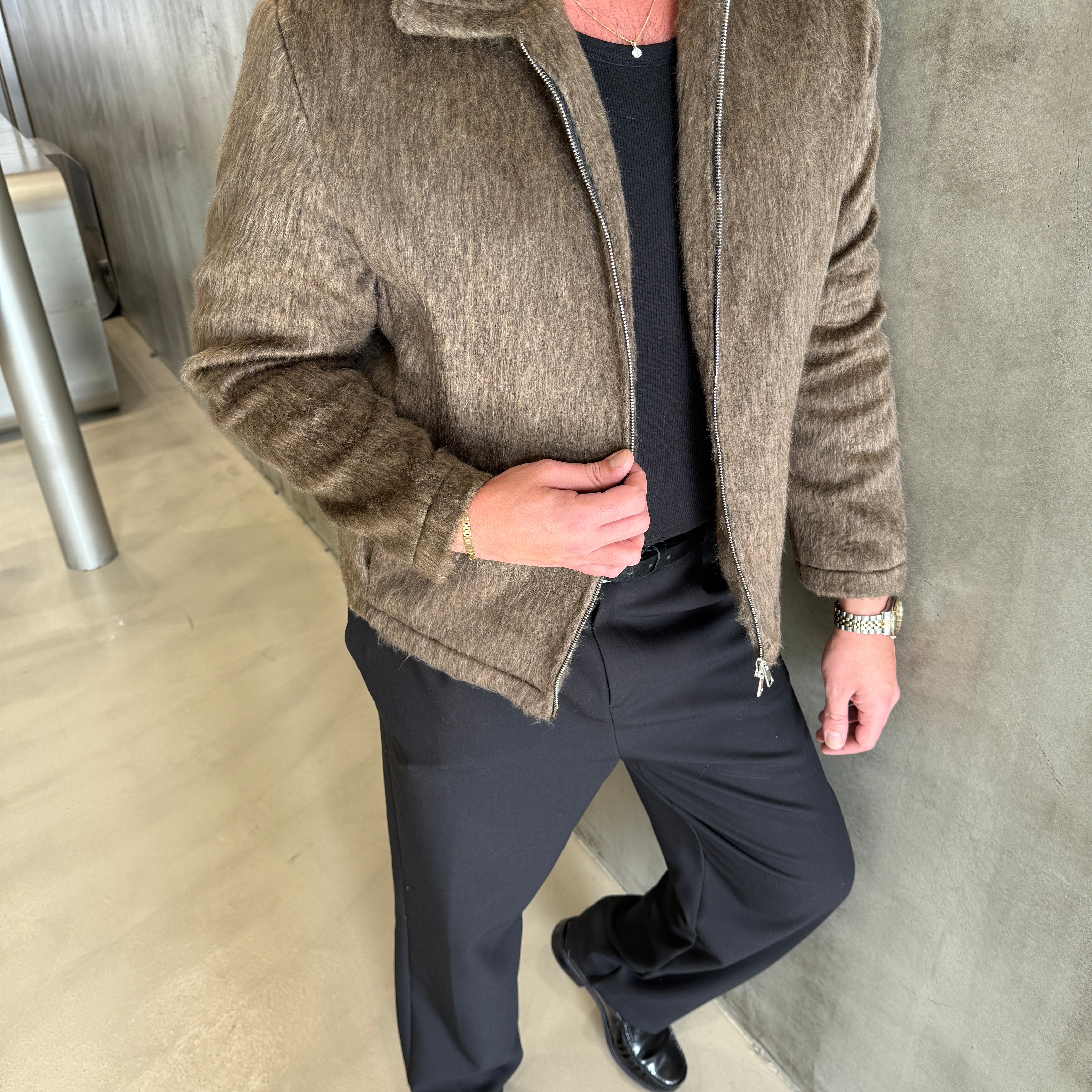 Mavi Sakallı Kumaş Ceket