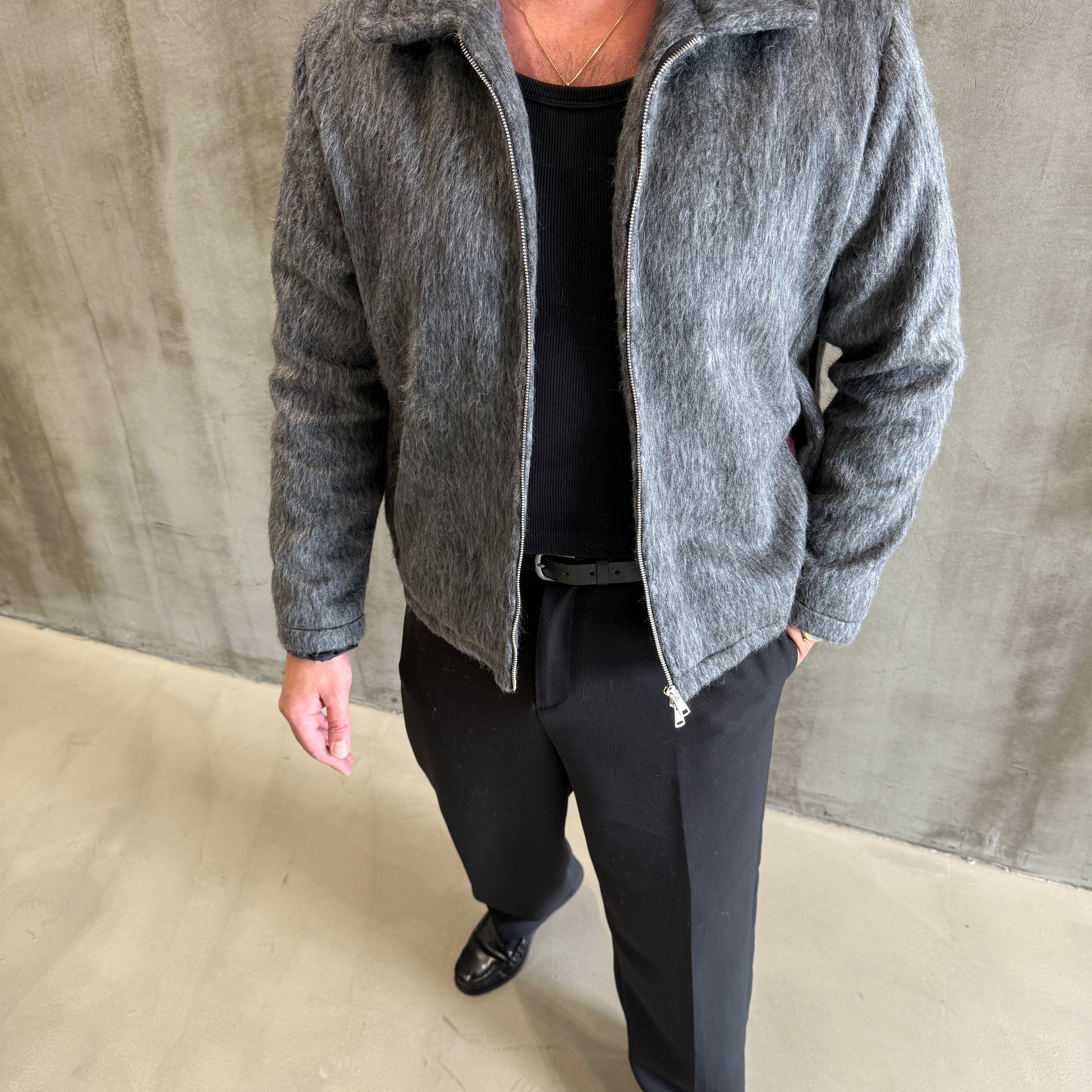 Mavi Sakallı Kumaş Ceket