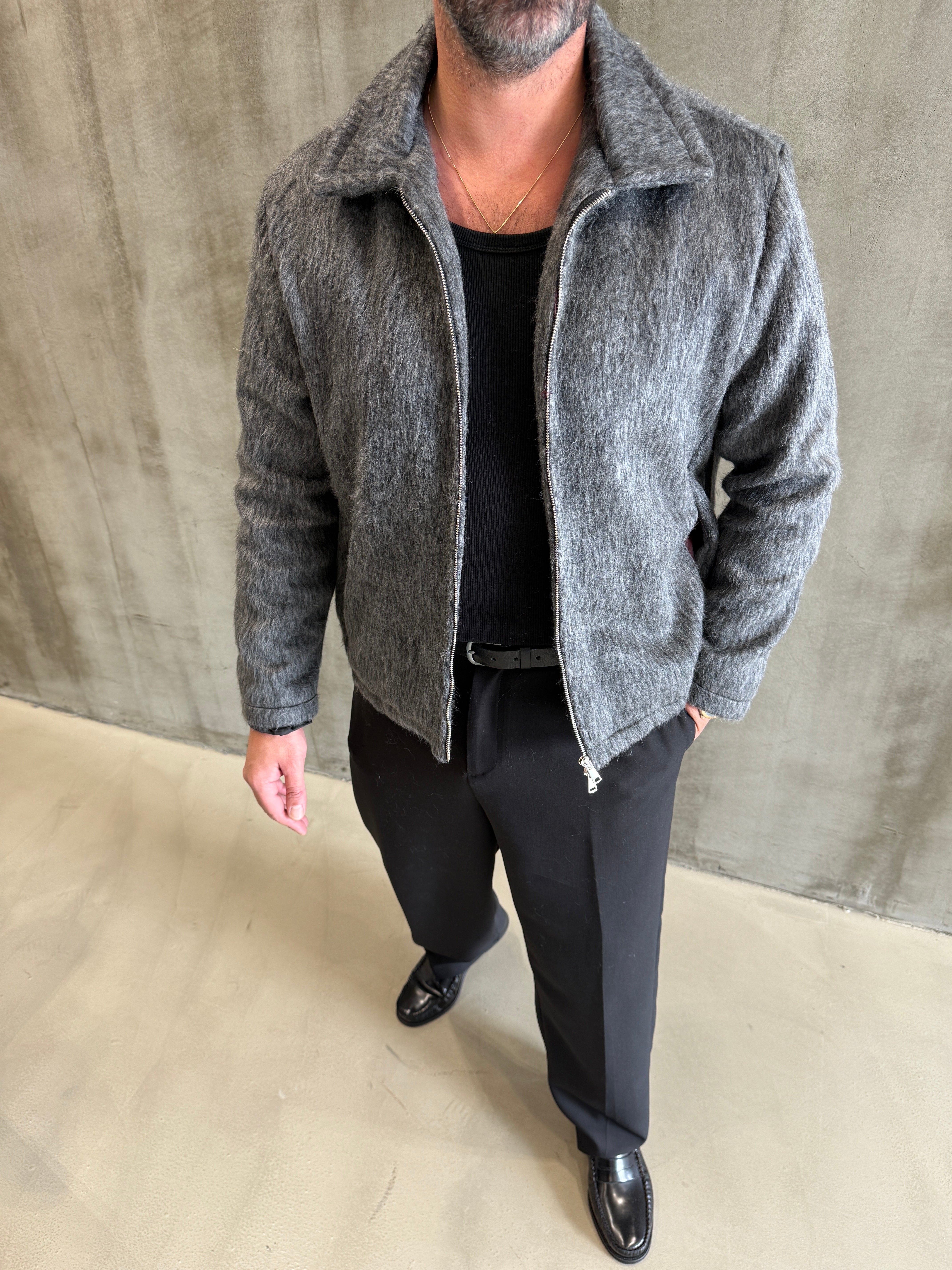 Mavi Sakallı Kumaş Ceket