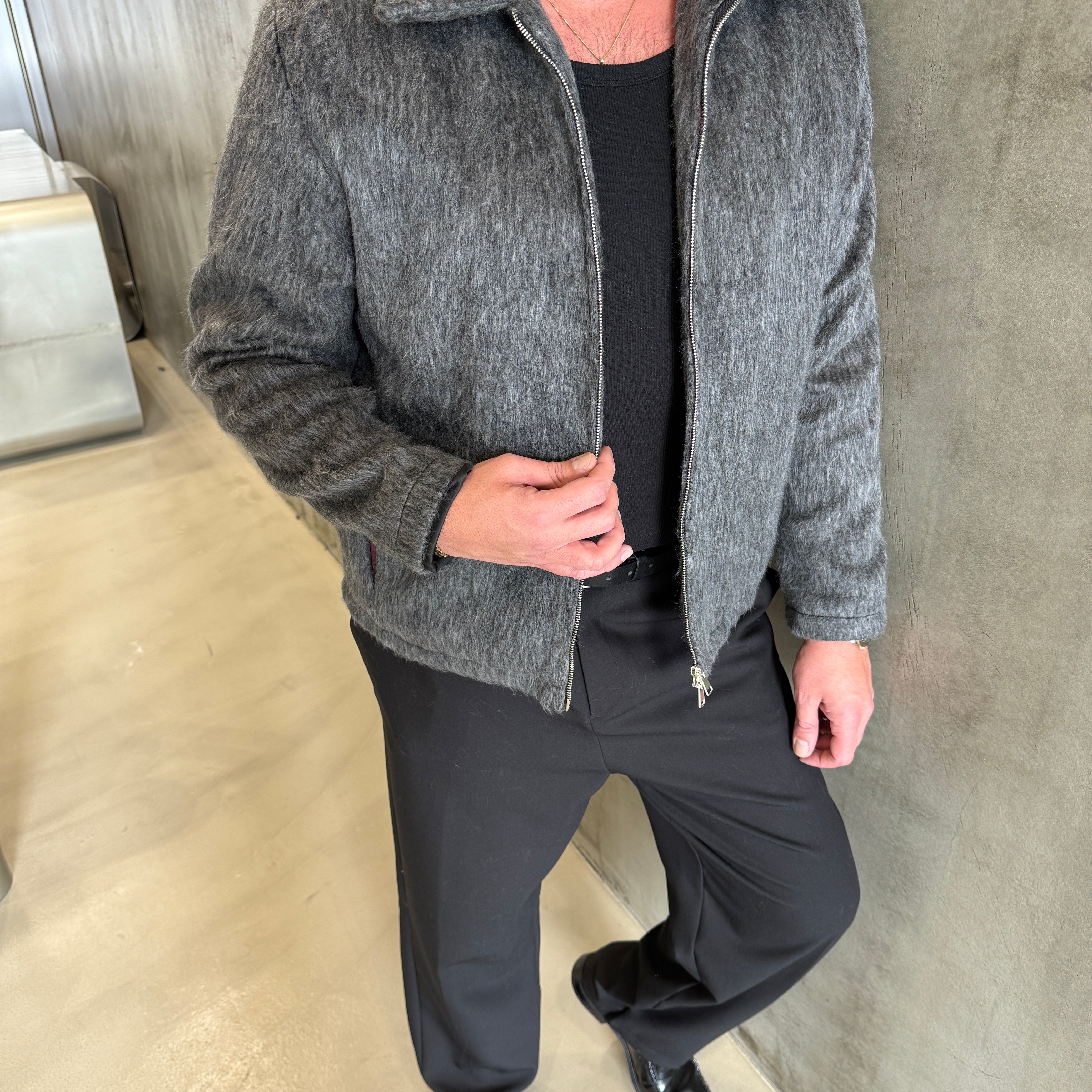 Mavi Sakallı Kumaş Ceket