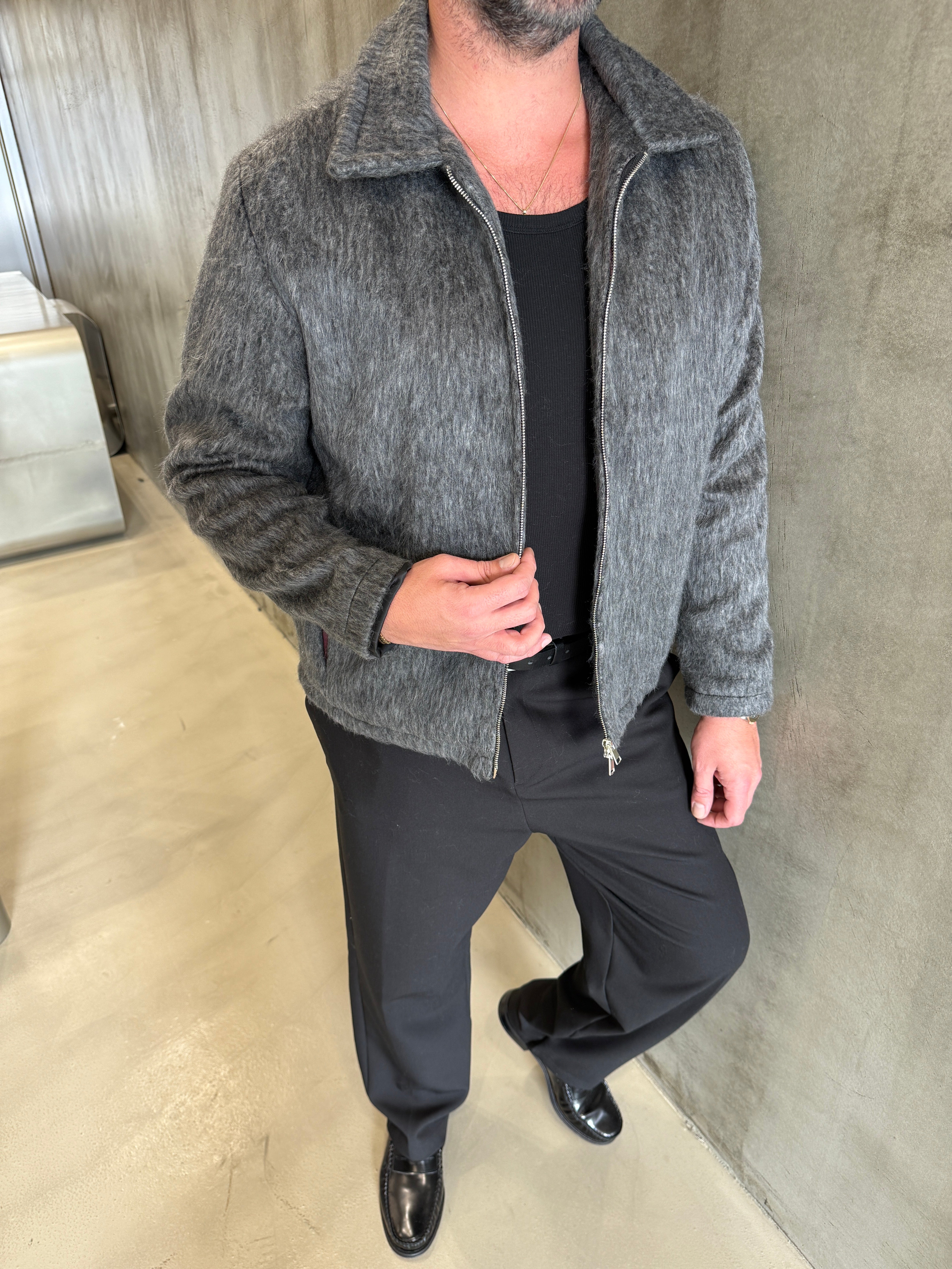 Mavi Sakallı Kumaş Ceket