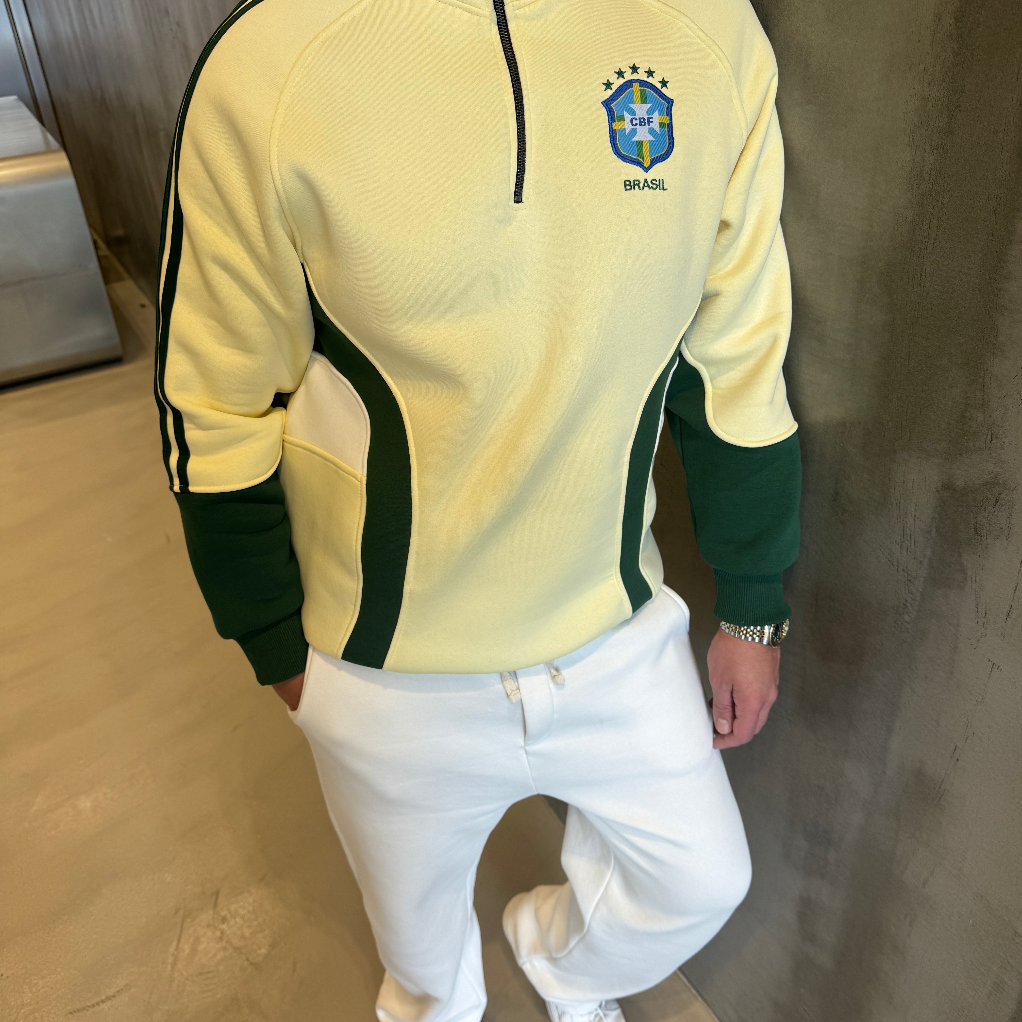 Sarı 3 İplik Forma Sweat