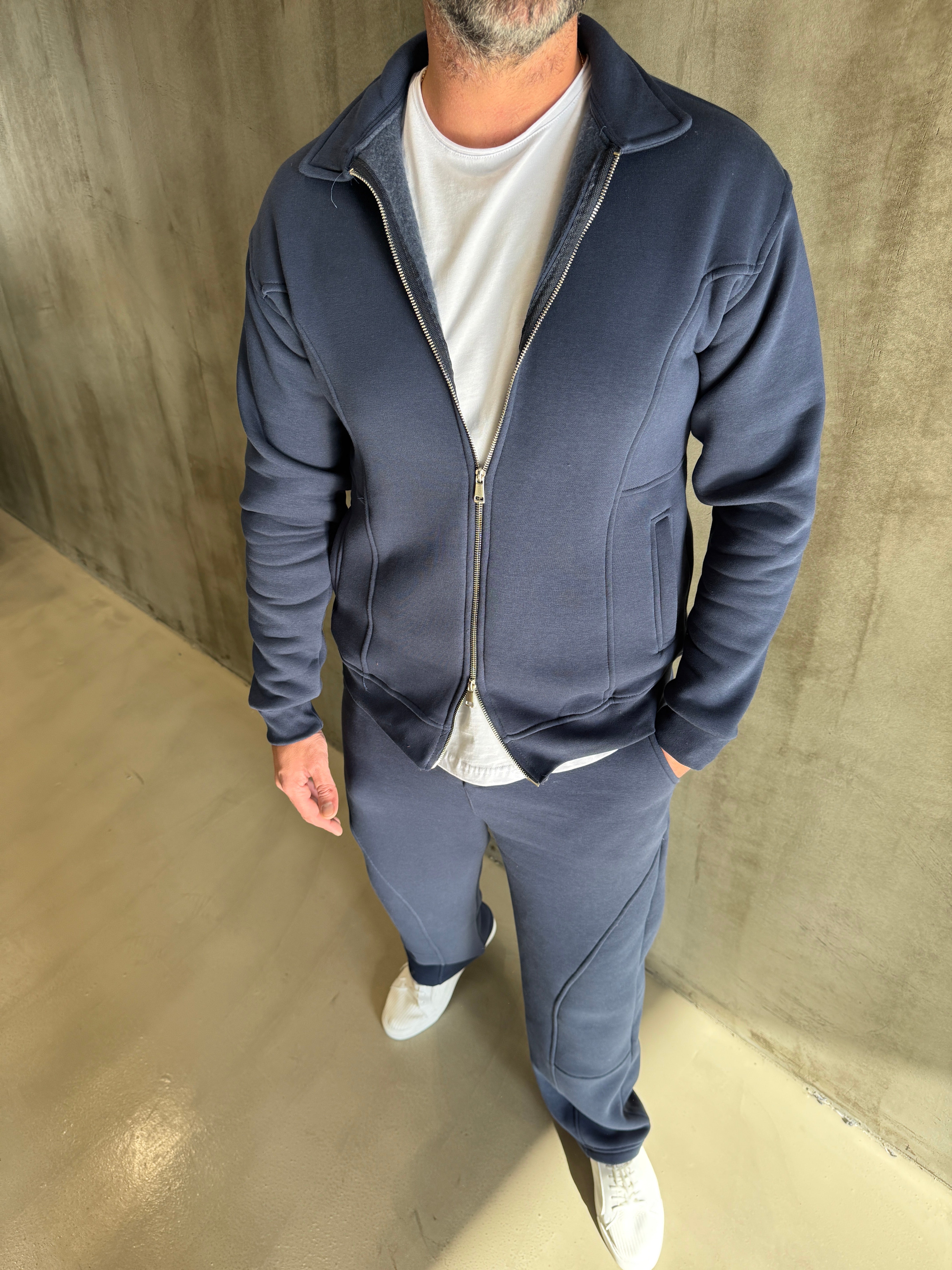 SNZ Lacivert 3 İplik Çift Fermuar Takım