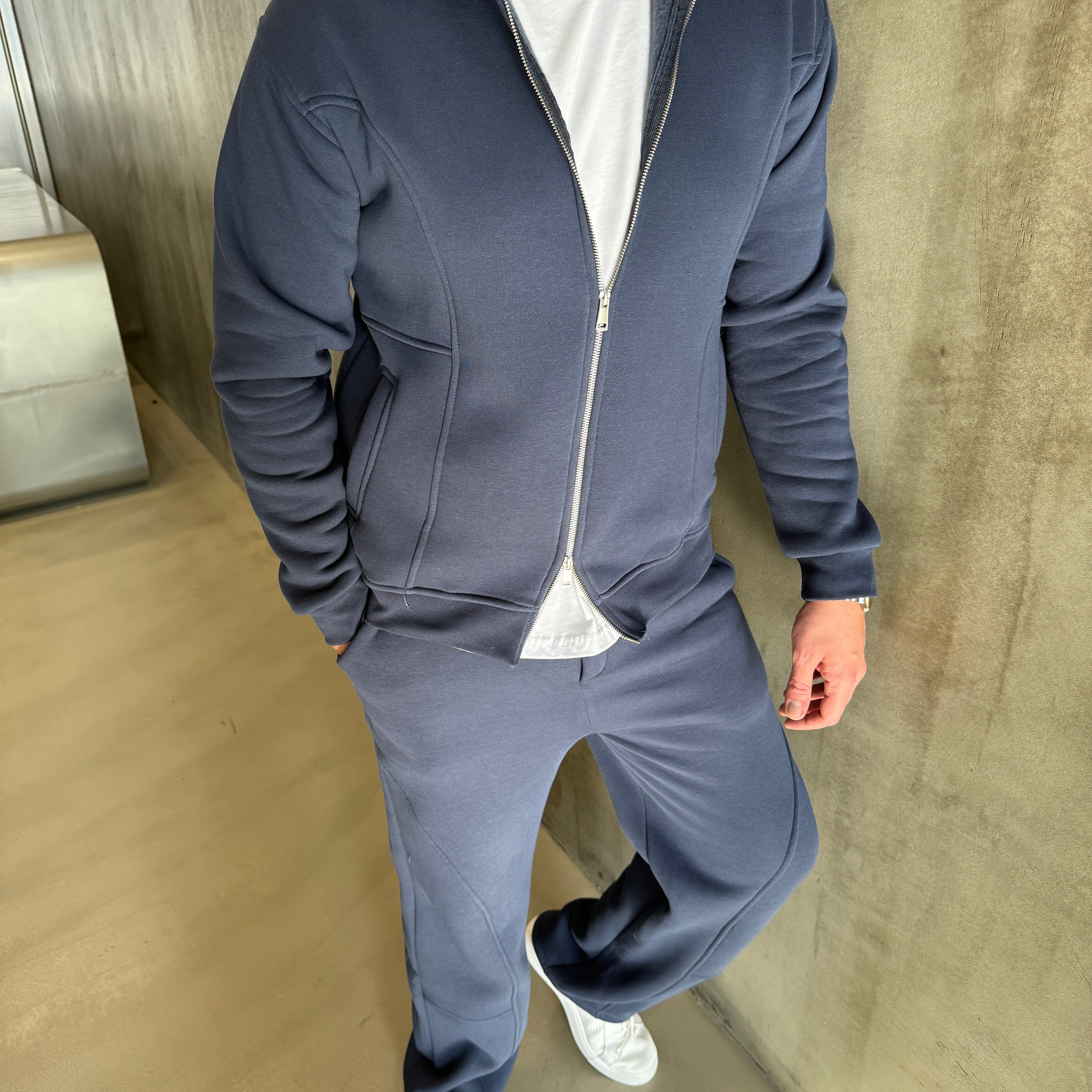 SNZ Siyah 3 İplik Çift Fermuar Takım