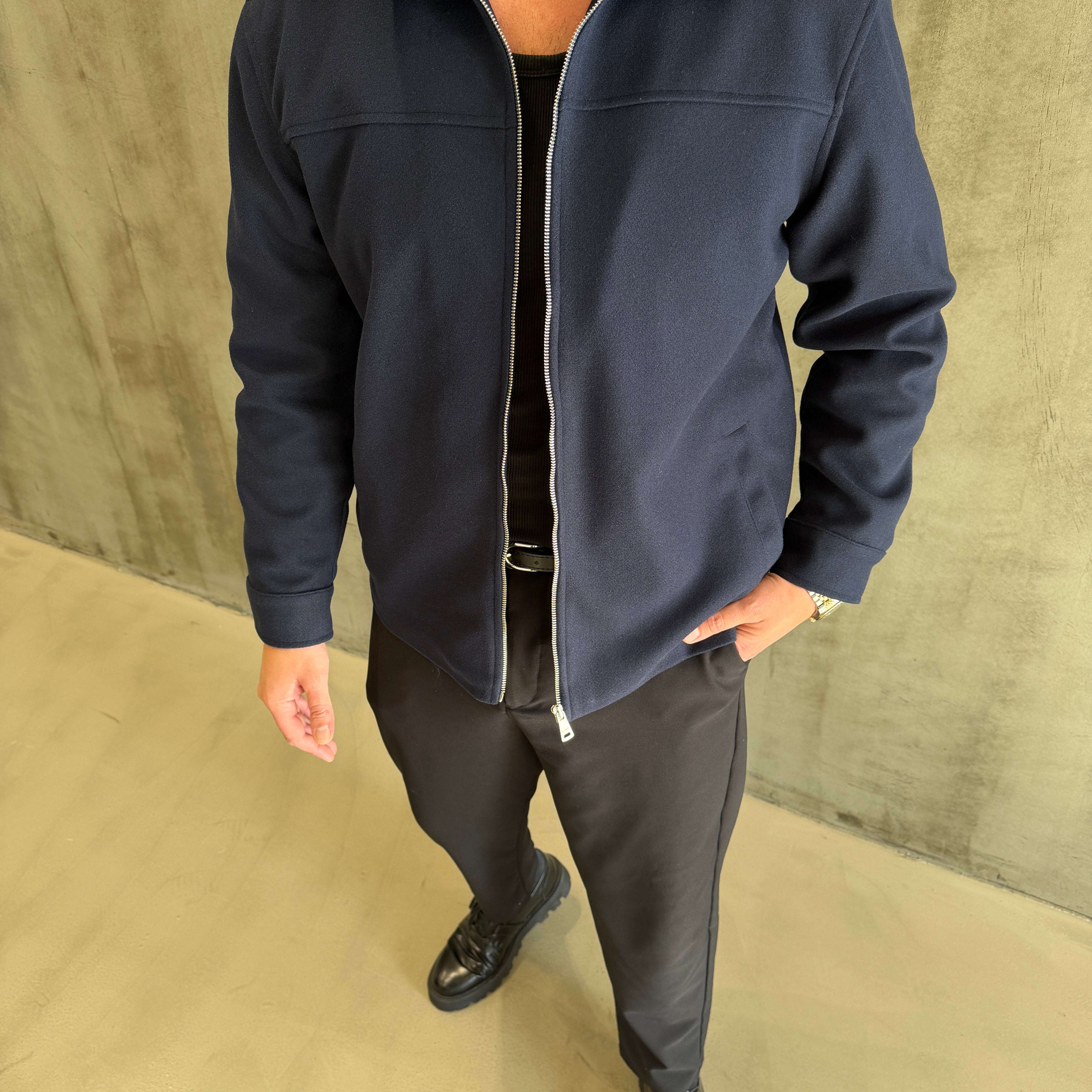 Lacivert SPF Kısa Kaşe